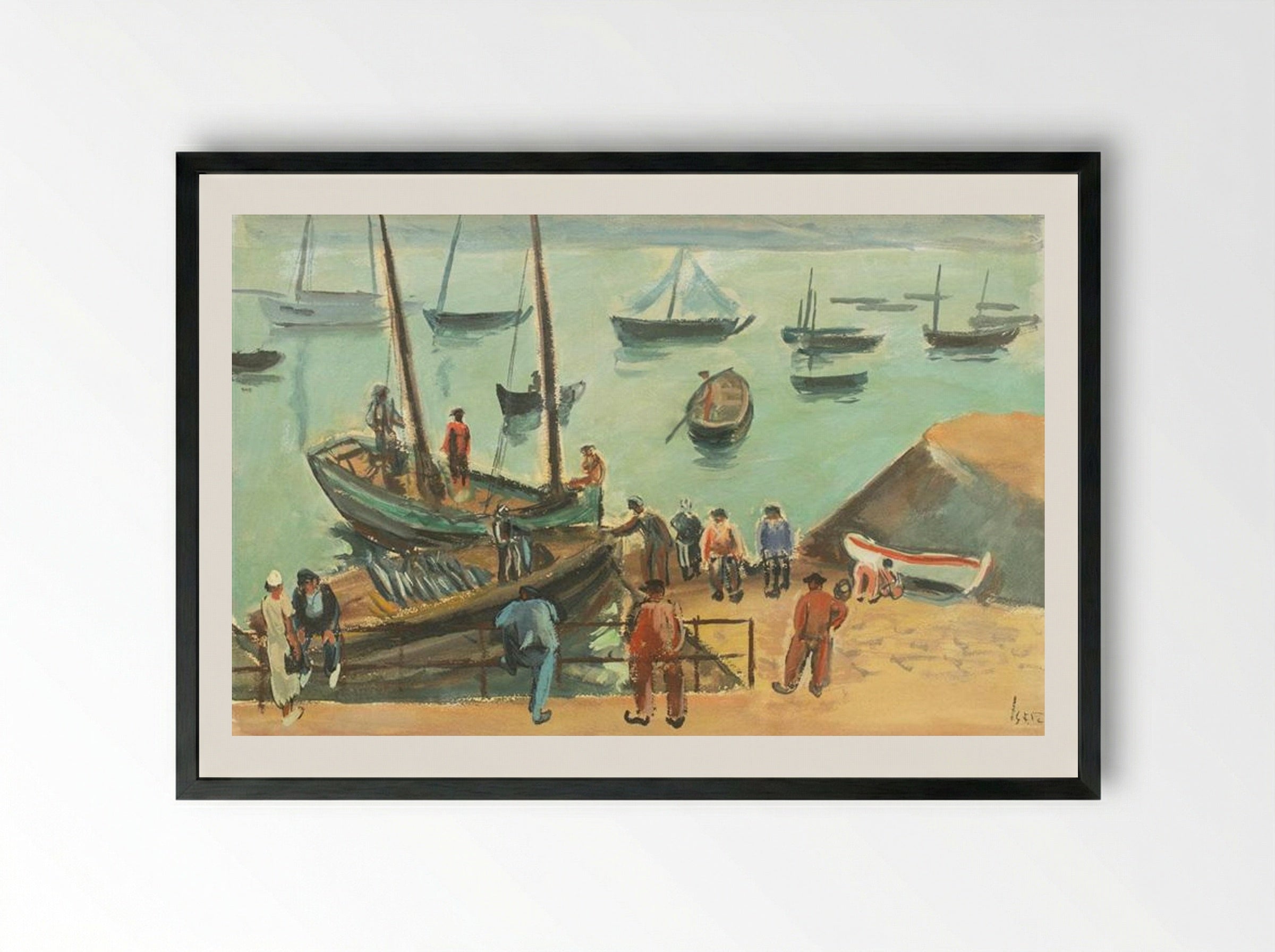 Bretania Port - Iosif Iser - Framed Print Black