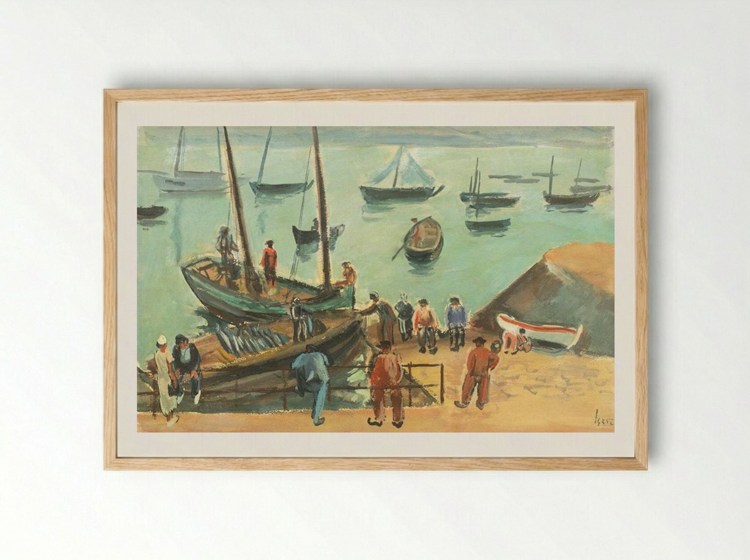 Bretania Port - Iosif Iser - Framed Print Wood
