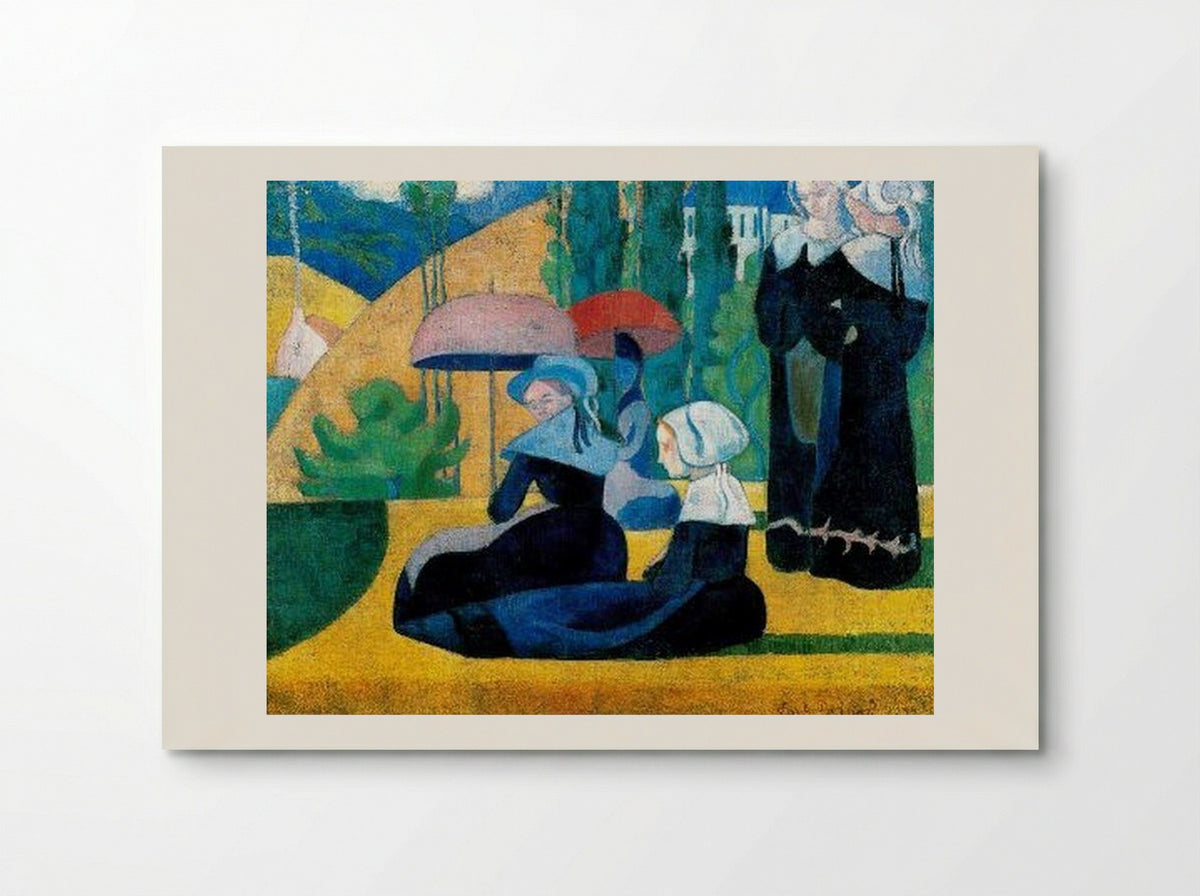 Breton Women with Parasols - Emile Bernard - Poster