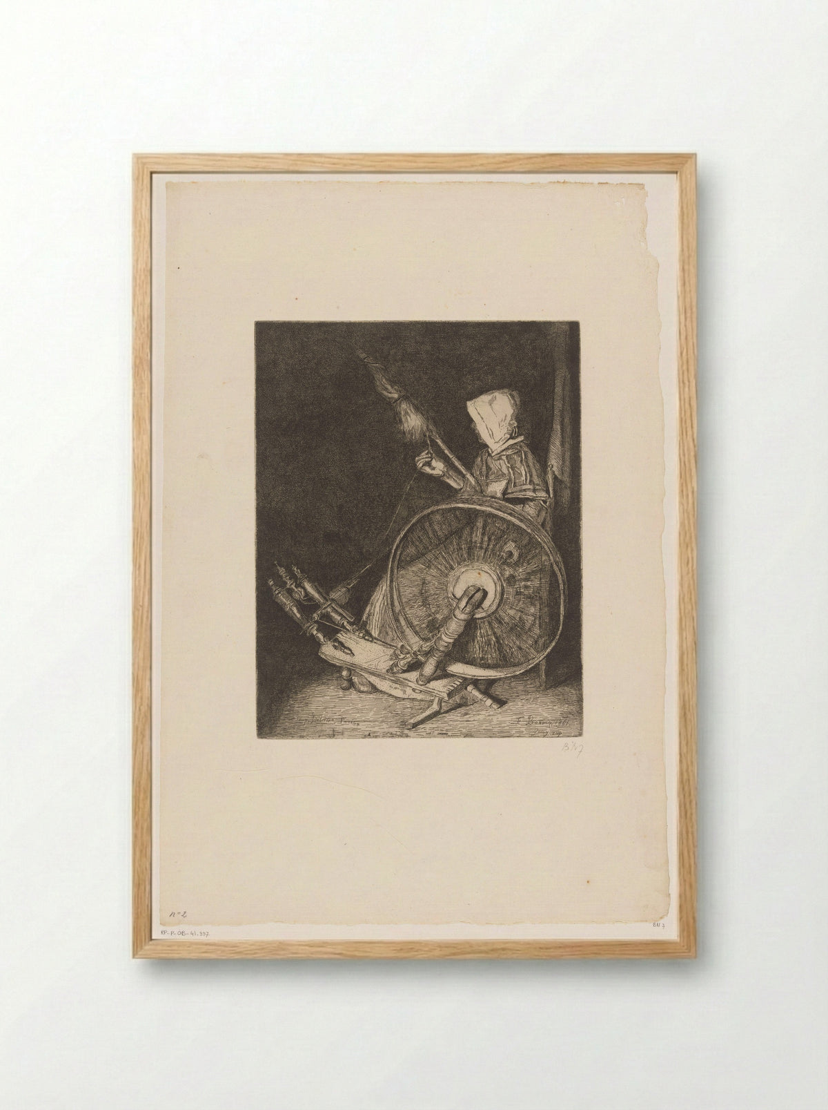Bretonse spinster - François Bonvin - Framed Print Wood
