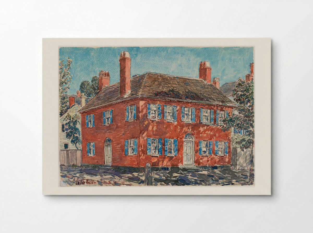 Brick Mansion, Portsmouth, New Hampshire - Childe Hassam - Poster
