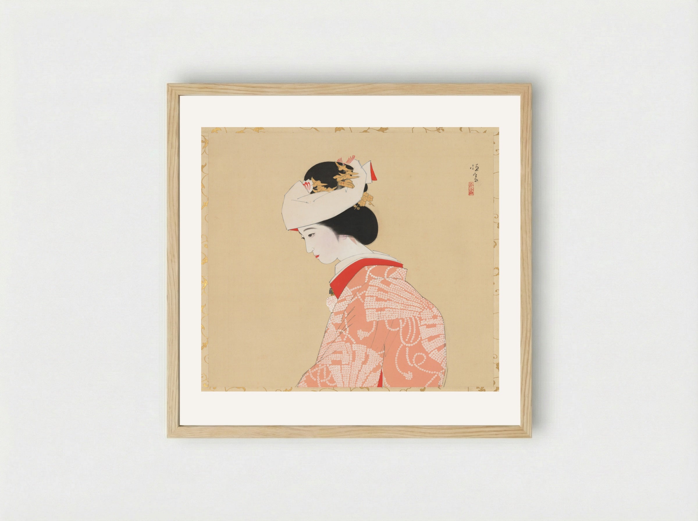Bride - Kitano Tsunetomi - Framed Print Wood