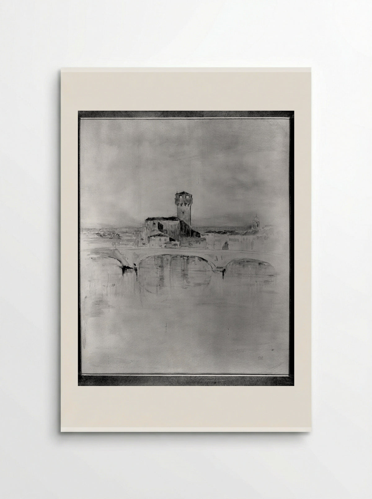 Bridge, Red Roofs and Old Tower, Pisa - Joseph Lindon Smith - Poster