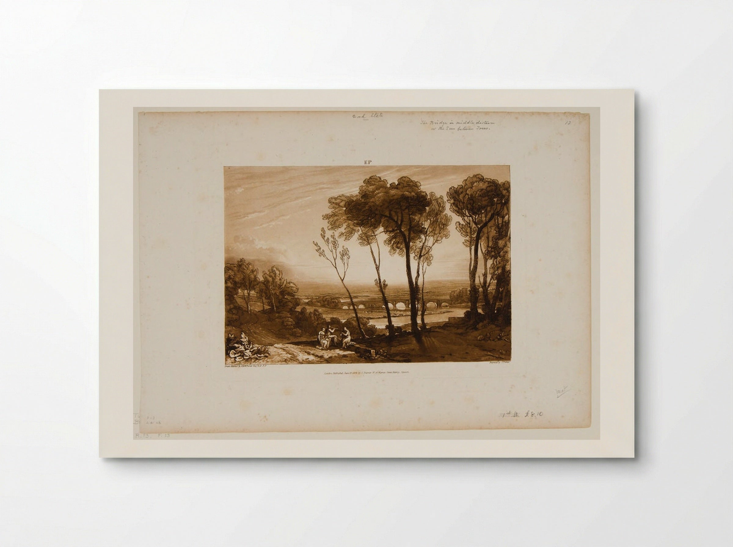 Bridge in Middle Distance - Charles Turner - Poster