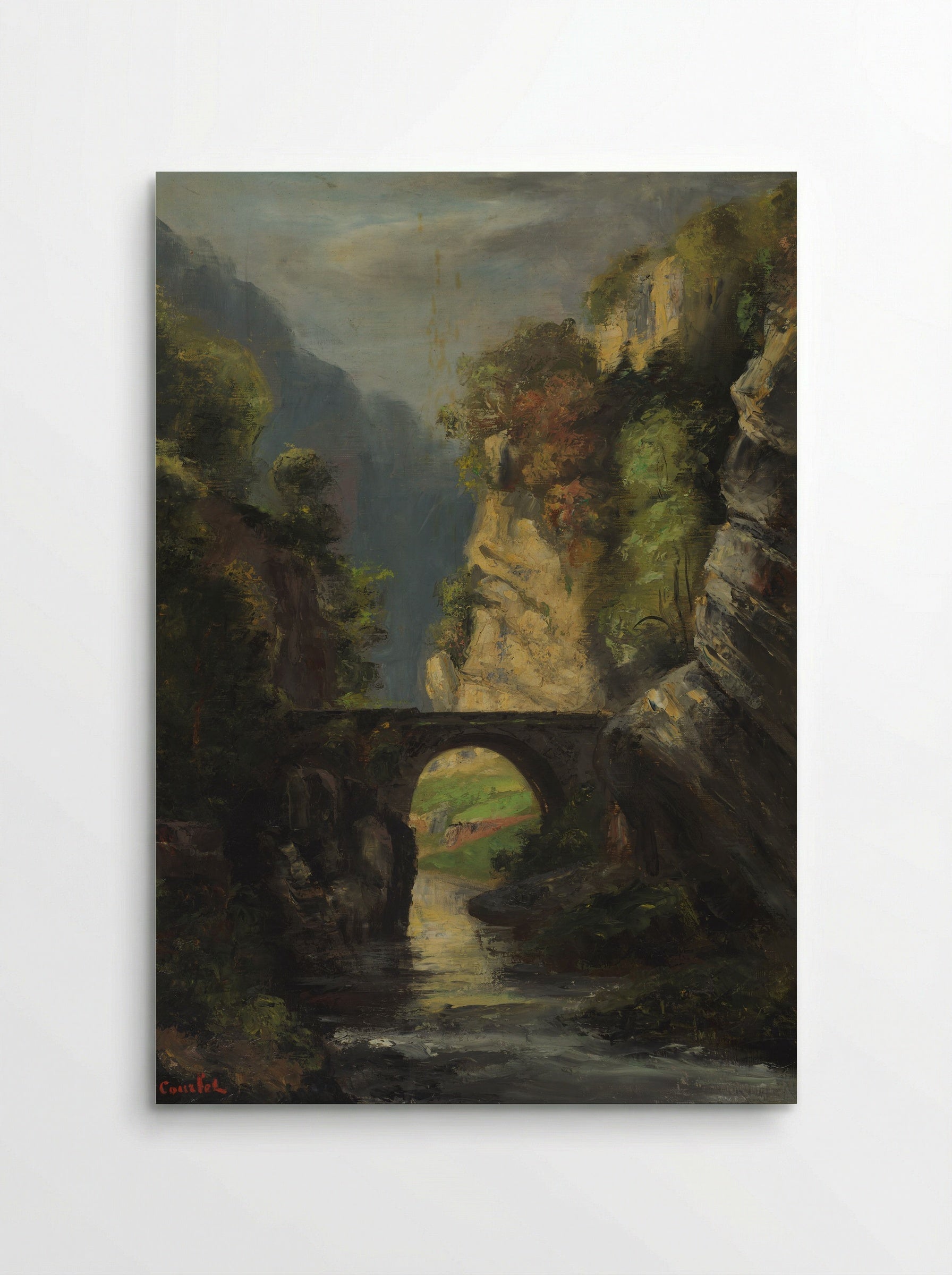Bridge in a Landscape - Gustave Courbet - Poster