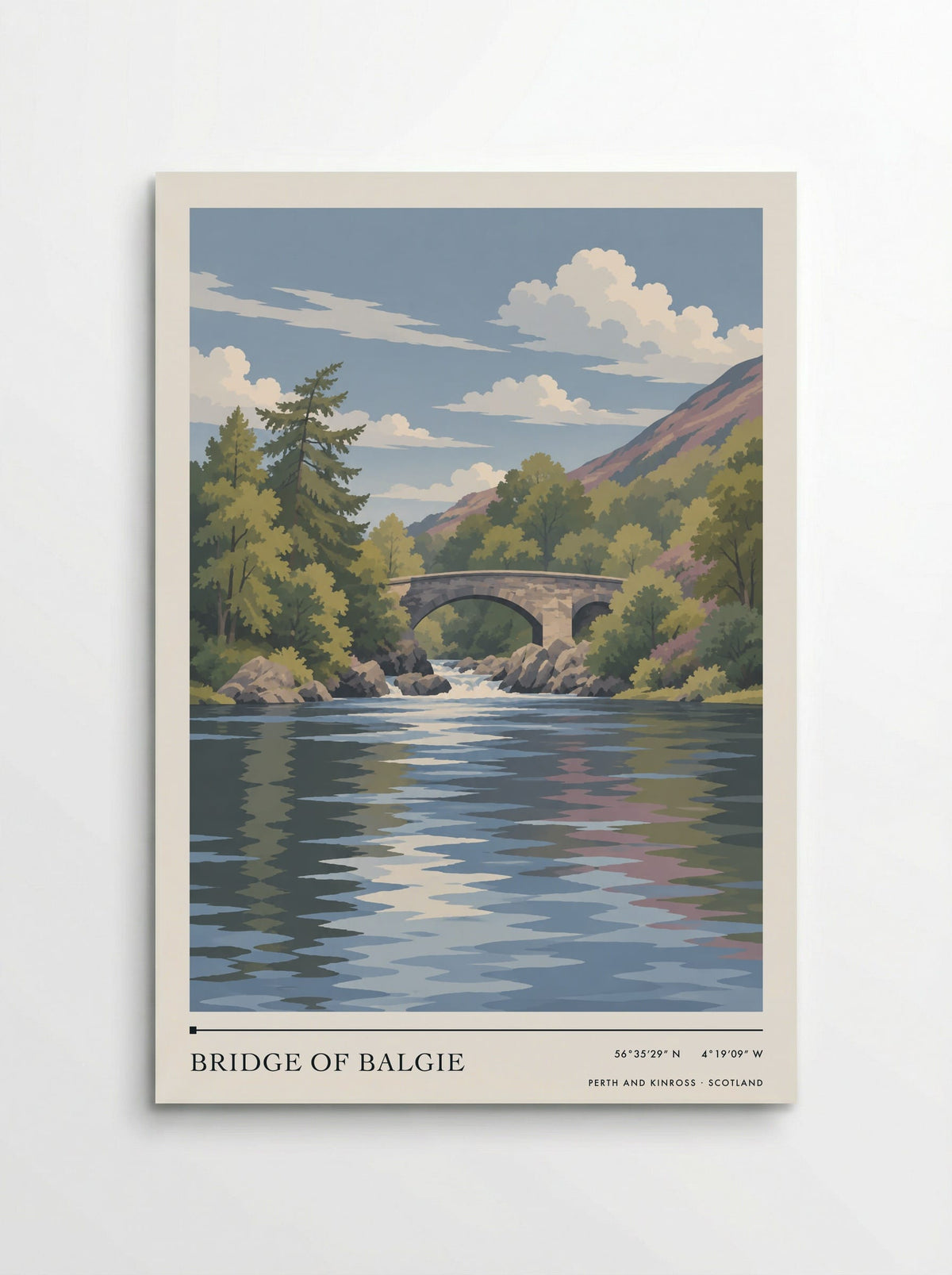 Bridge of Balgie, Perth and Kinross | Travel Poster - Poster