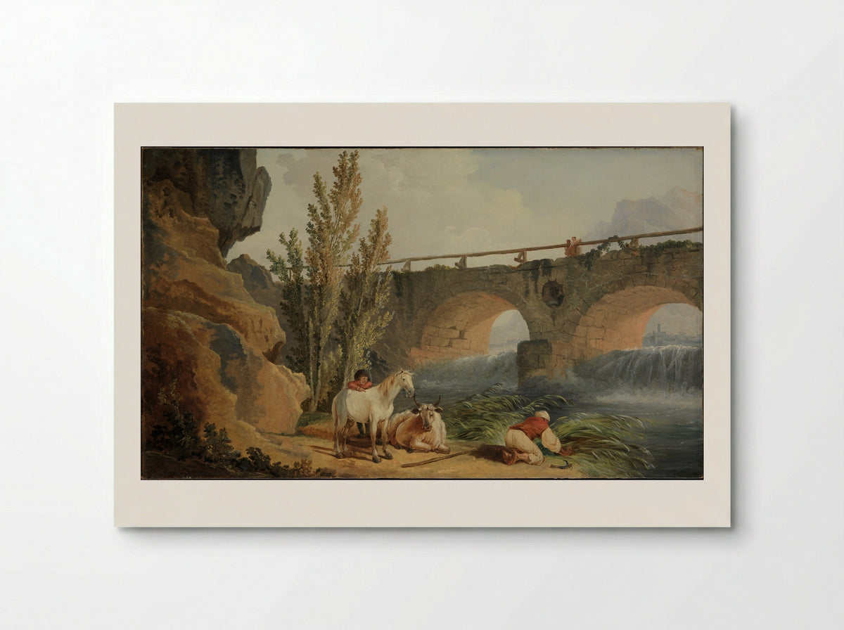 Bridge over a Cascade - Hubert Robert - Poster