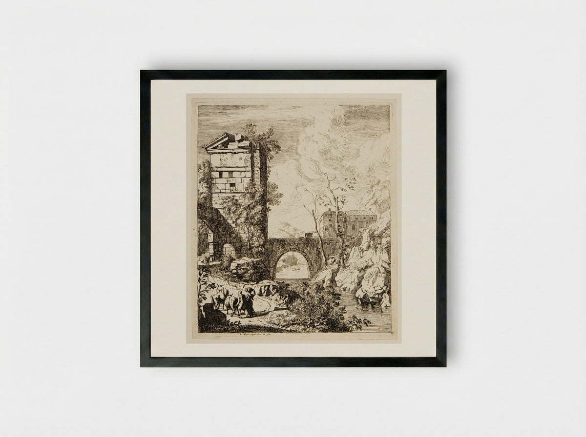 Bridge - Albert Meyeringh - Framed Print Black