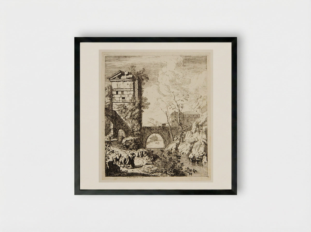 Bridge - Albert Meyeringh - Framed Print Black
