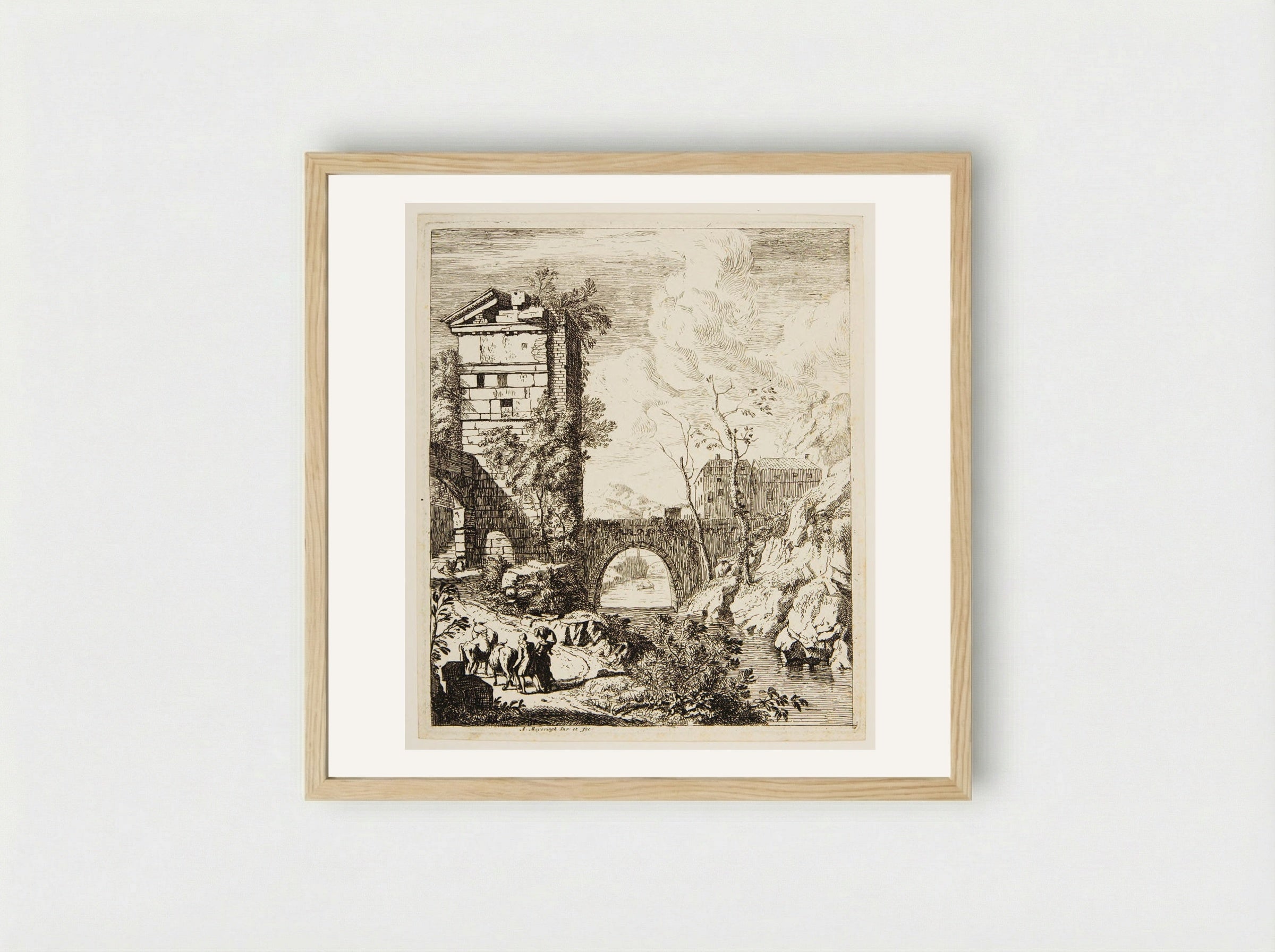 Bridge - Albert Meyeringh - Framed Print Wood
