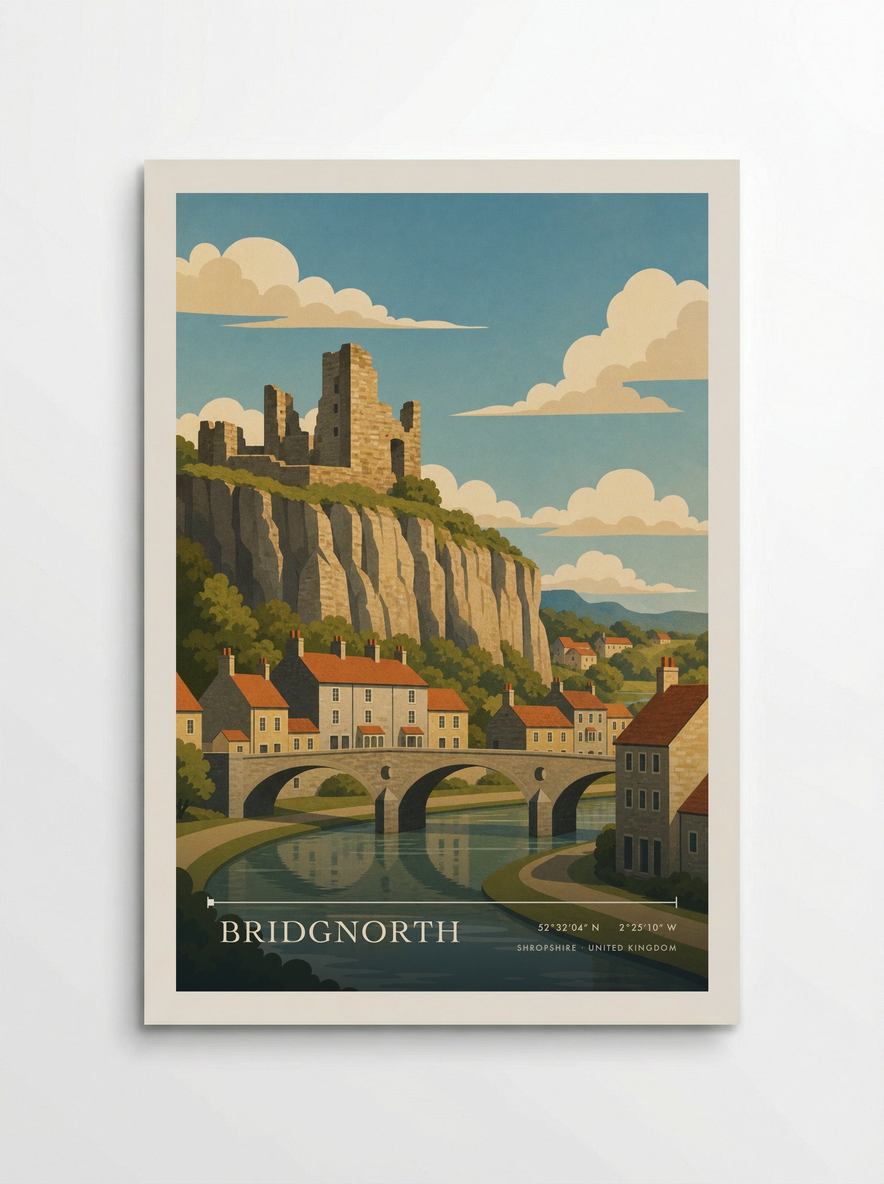 Bridgnorth Shropshire United Kingdom Travel Poster - Poster