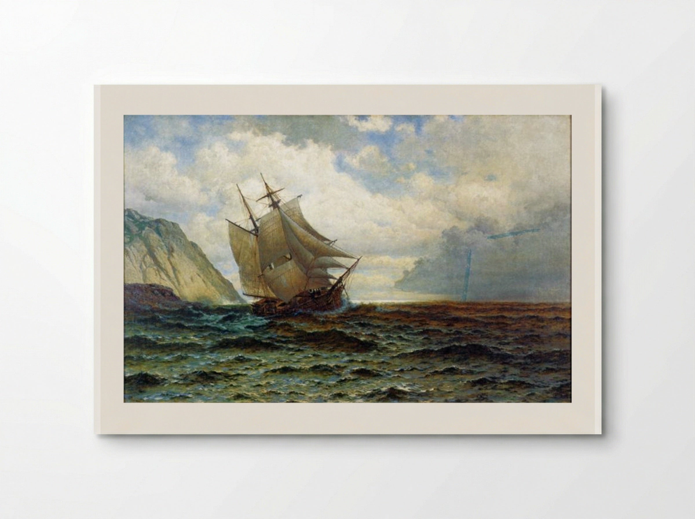 Brigantine off the Lee Shore - William Bradford - Poster
