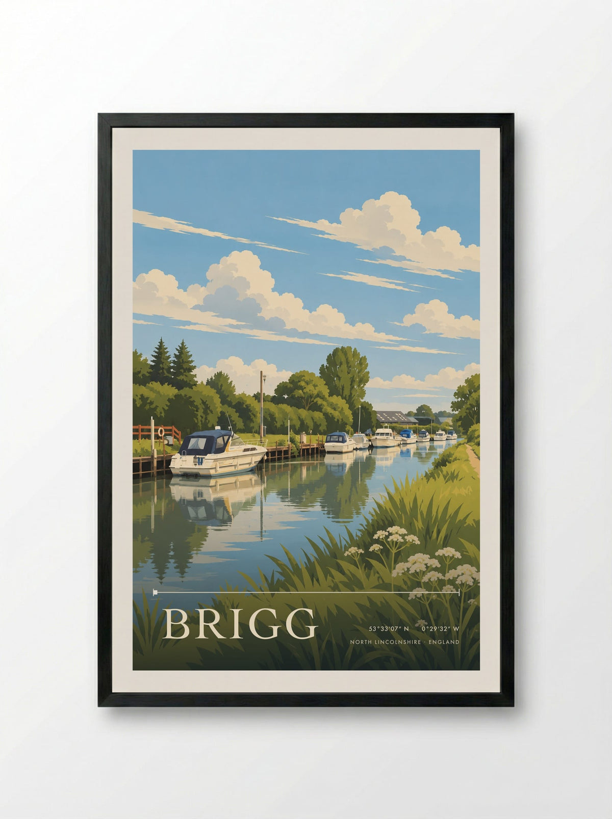 Brigg, North Lincolnshire | Travel Poster - Framed Print Black