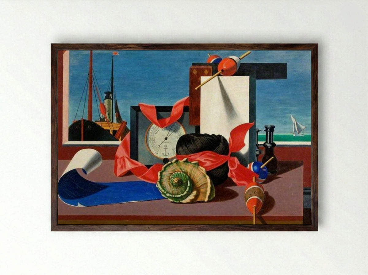 Bright Intervals - Edward Wadsworth - Framed Print Dark Wood