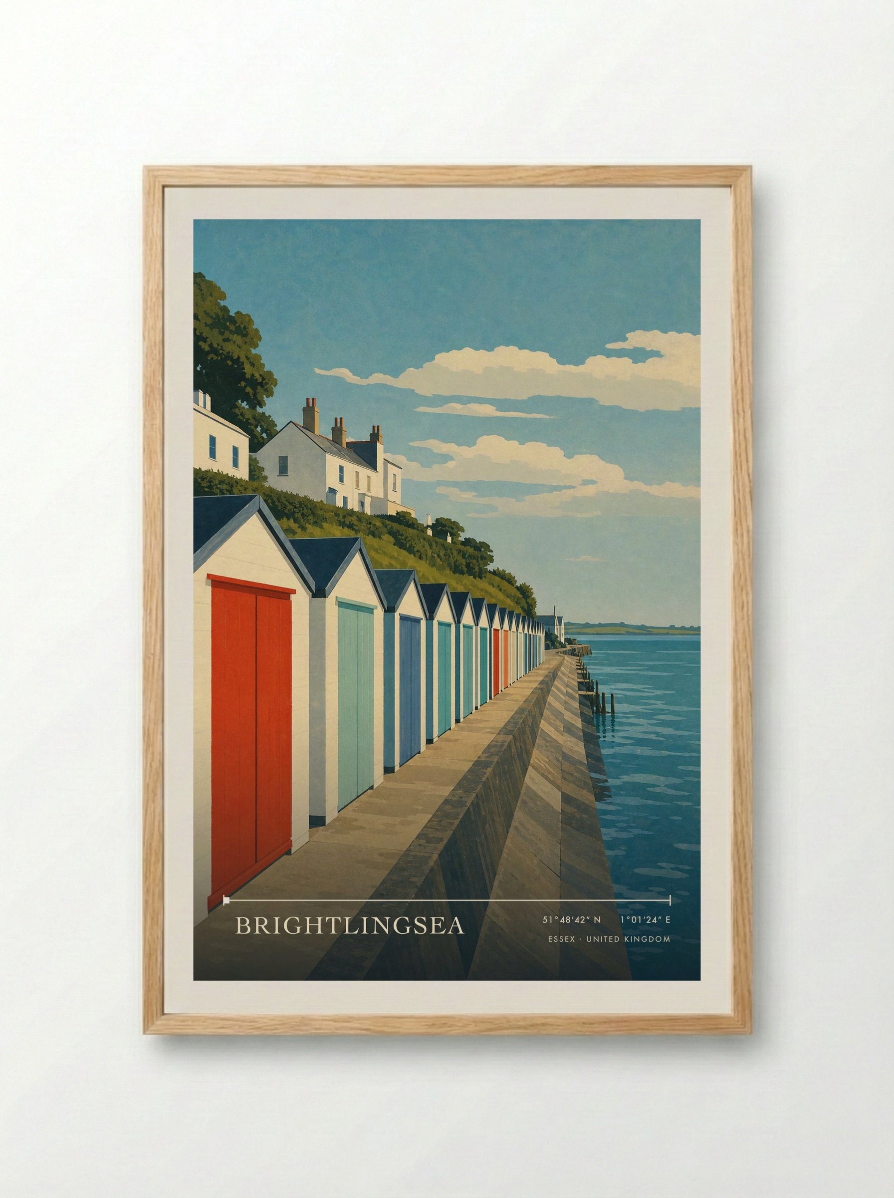 Brightlingsea Essex United Kingdom Travel Poster - Framed Print Wood