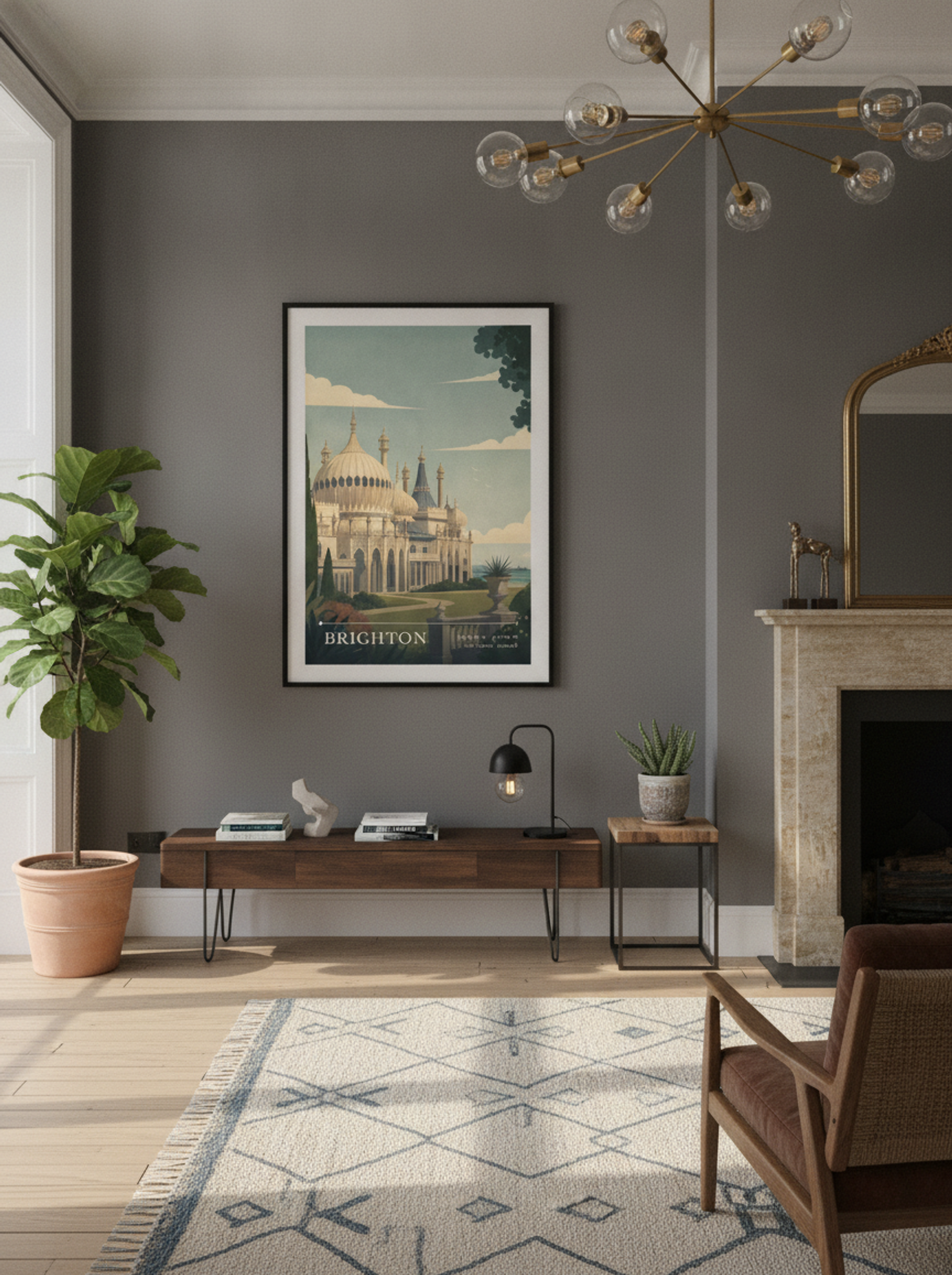 Brighton West Sussex England Travel Poster - Lifestyle