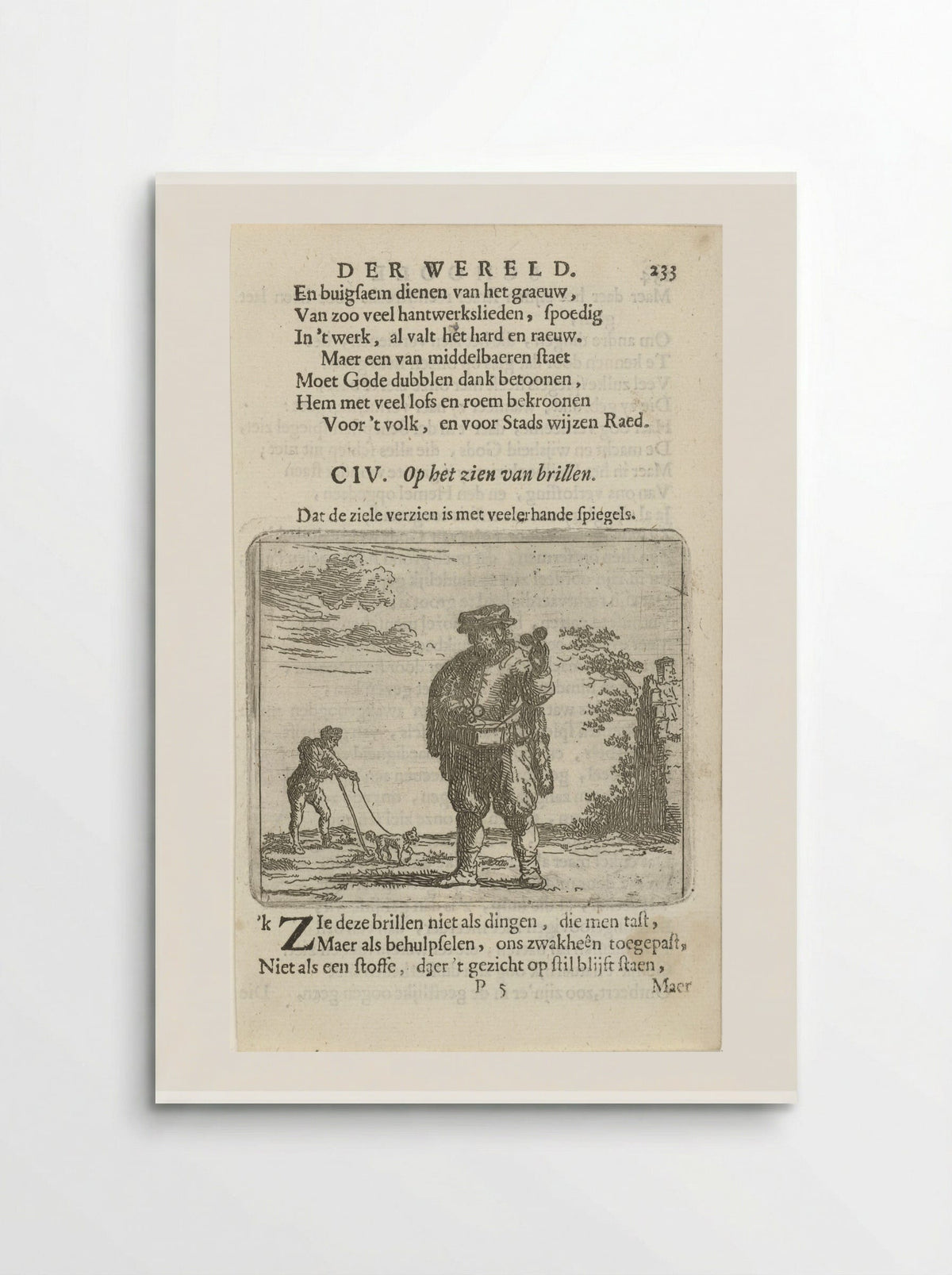 Brillenverkoper (The Spectacle Seller) - Arnold Houbraken - Poster