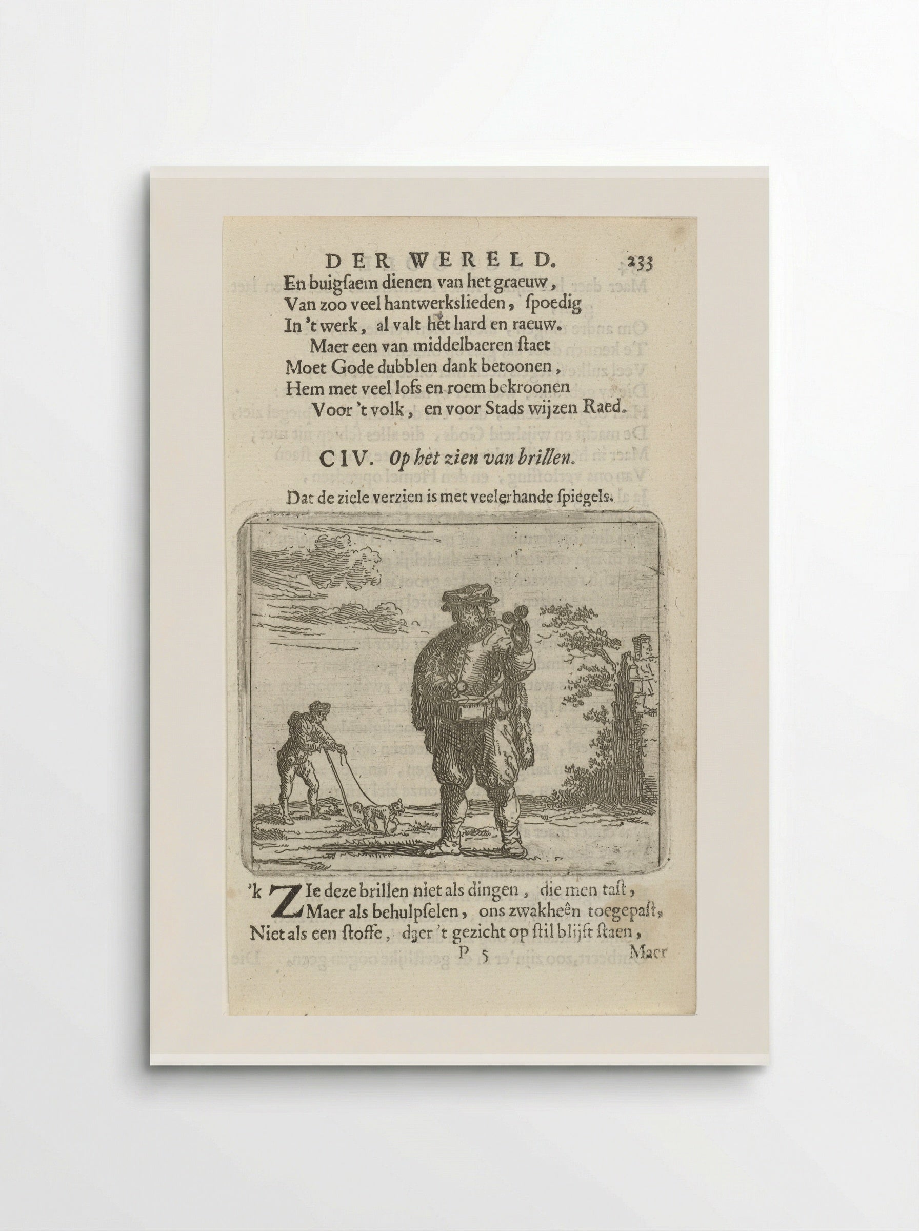 Brillenverkoper (The Spectacle Seller) - Arnold Houbraken - Poster