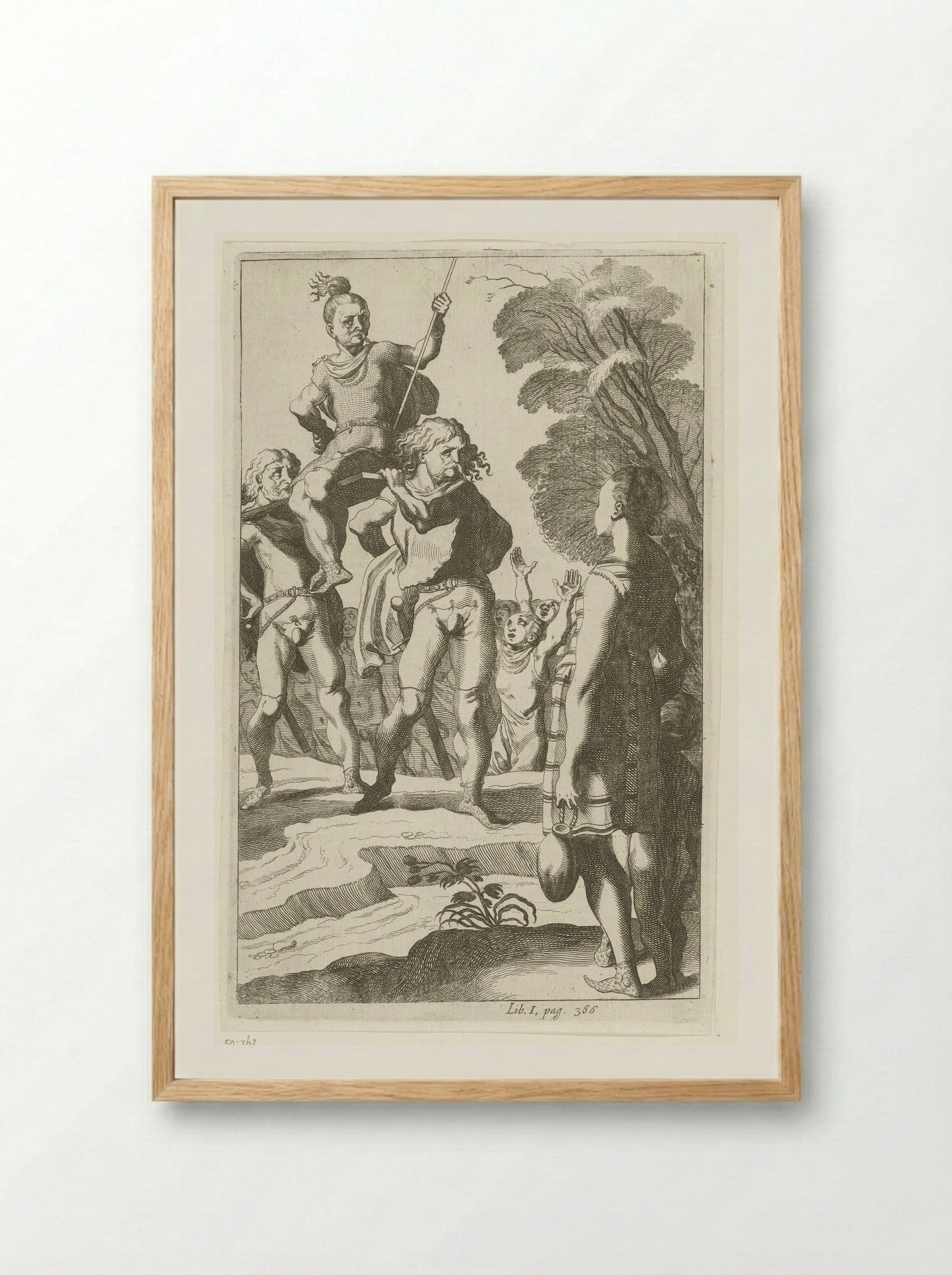 Brinio Raised on a Shield - Simon Frisius - Framed Print Wood