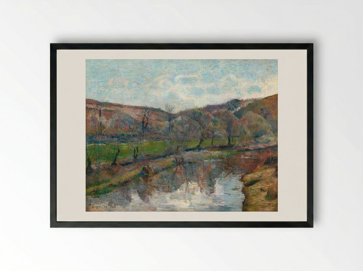 Brittany Landscape - Paul Gauguin - Framed Print Black