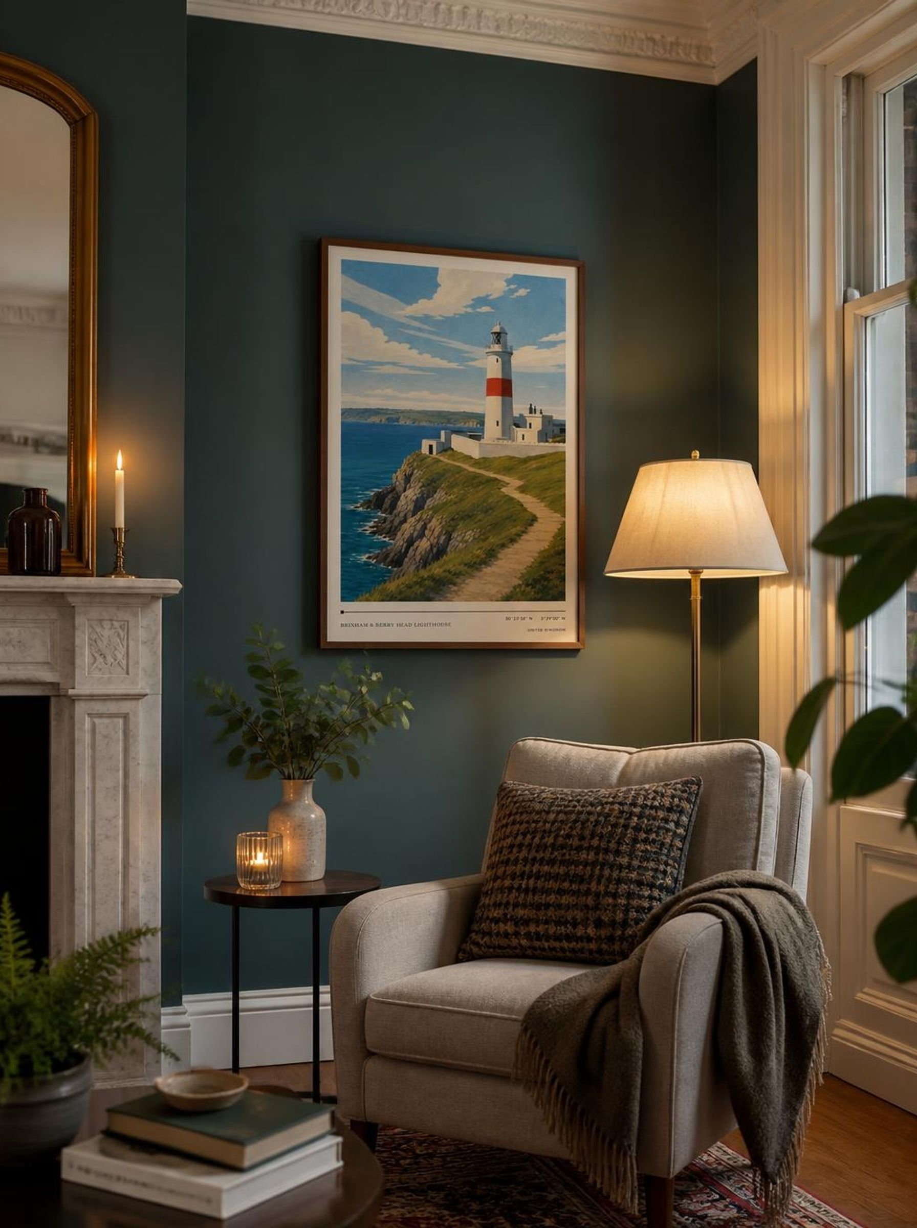 Brixham & Berry Head Lighthouse United Kingdom Travel Poster - Lifestyle