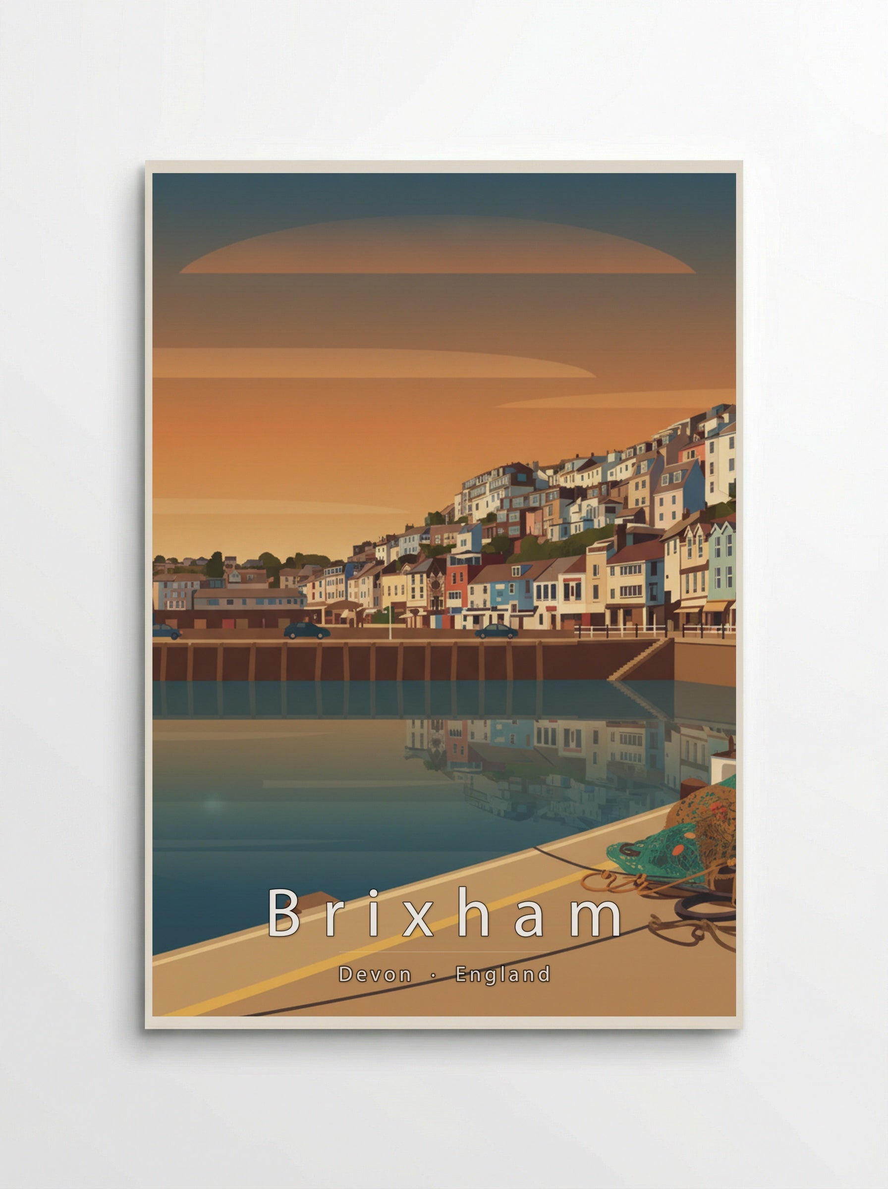 Brixham Travel Poster Artwork - Poster