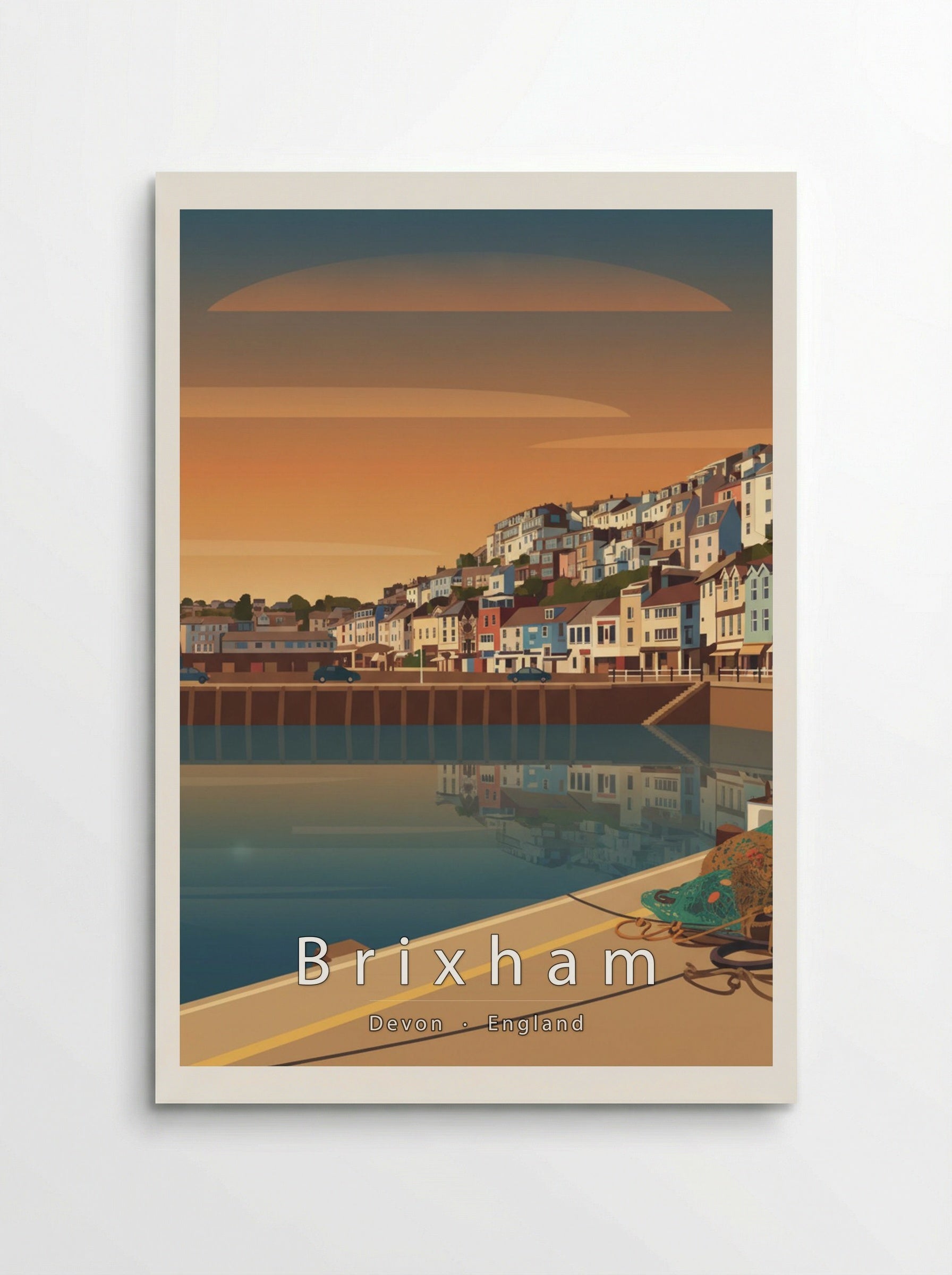 Brixham Travel Poster Artwork - Poster