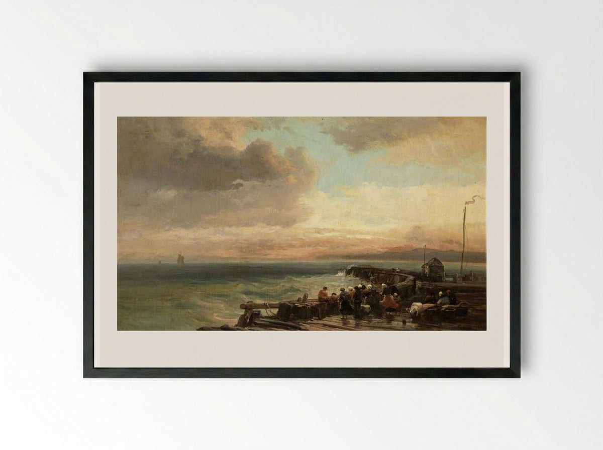 Broadstairs Pier, Kent - James Webb - Framed Print Black