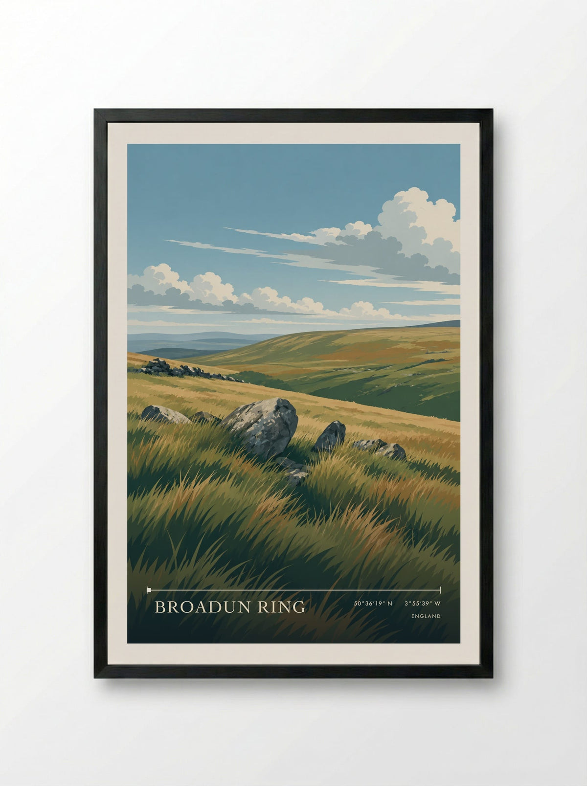 Broadun Ring | Travel Poster - Framed Print Black