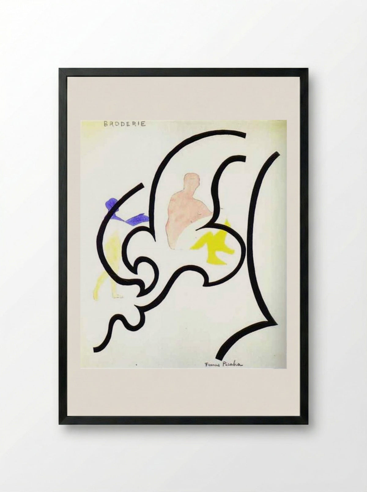 Broderie - Francis Picabia - Framed Print Black