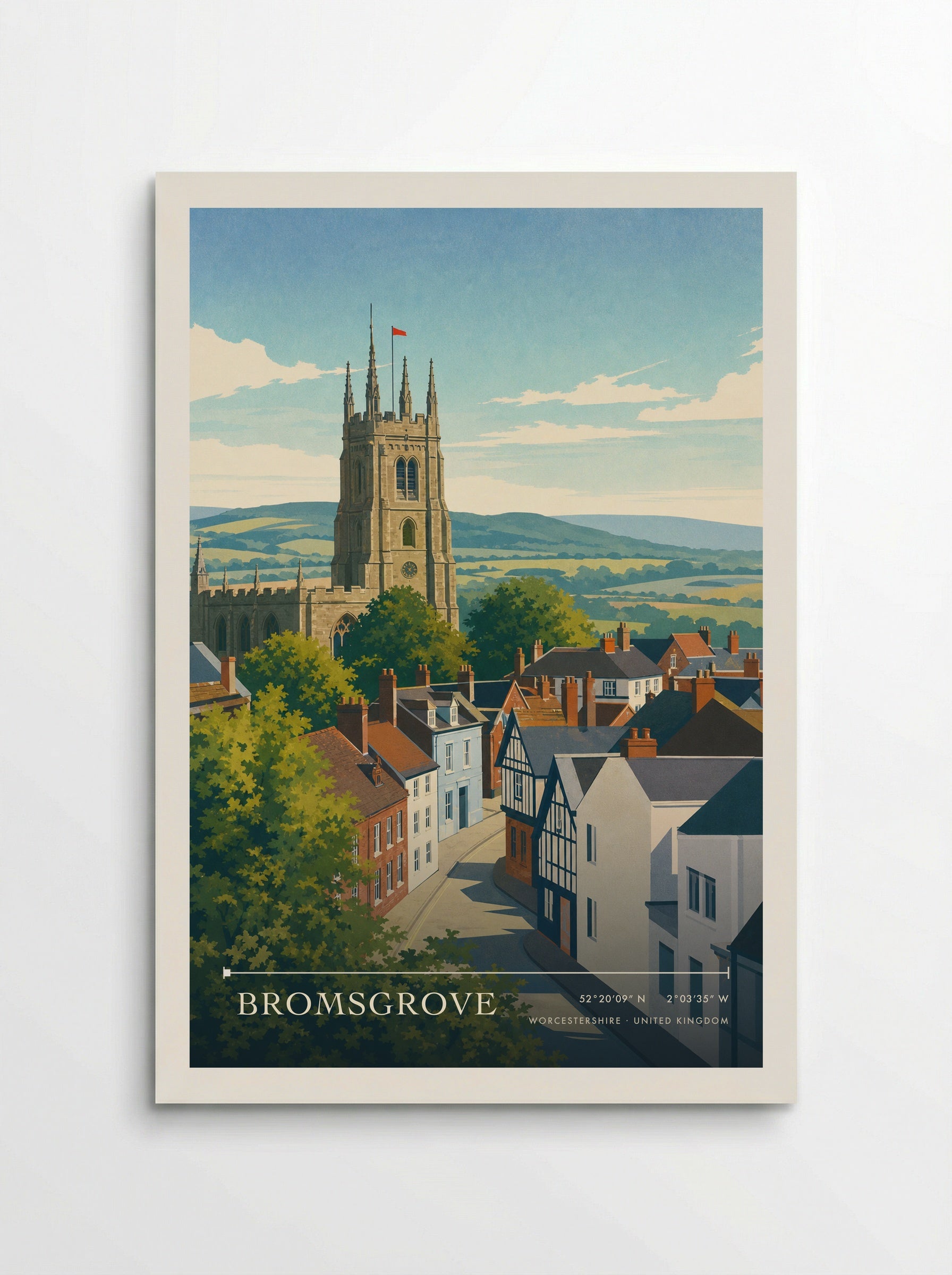 Bromsgrove Worcestershire United Kingdom Travel Poster - Poster