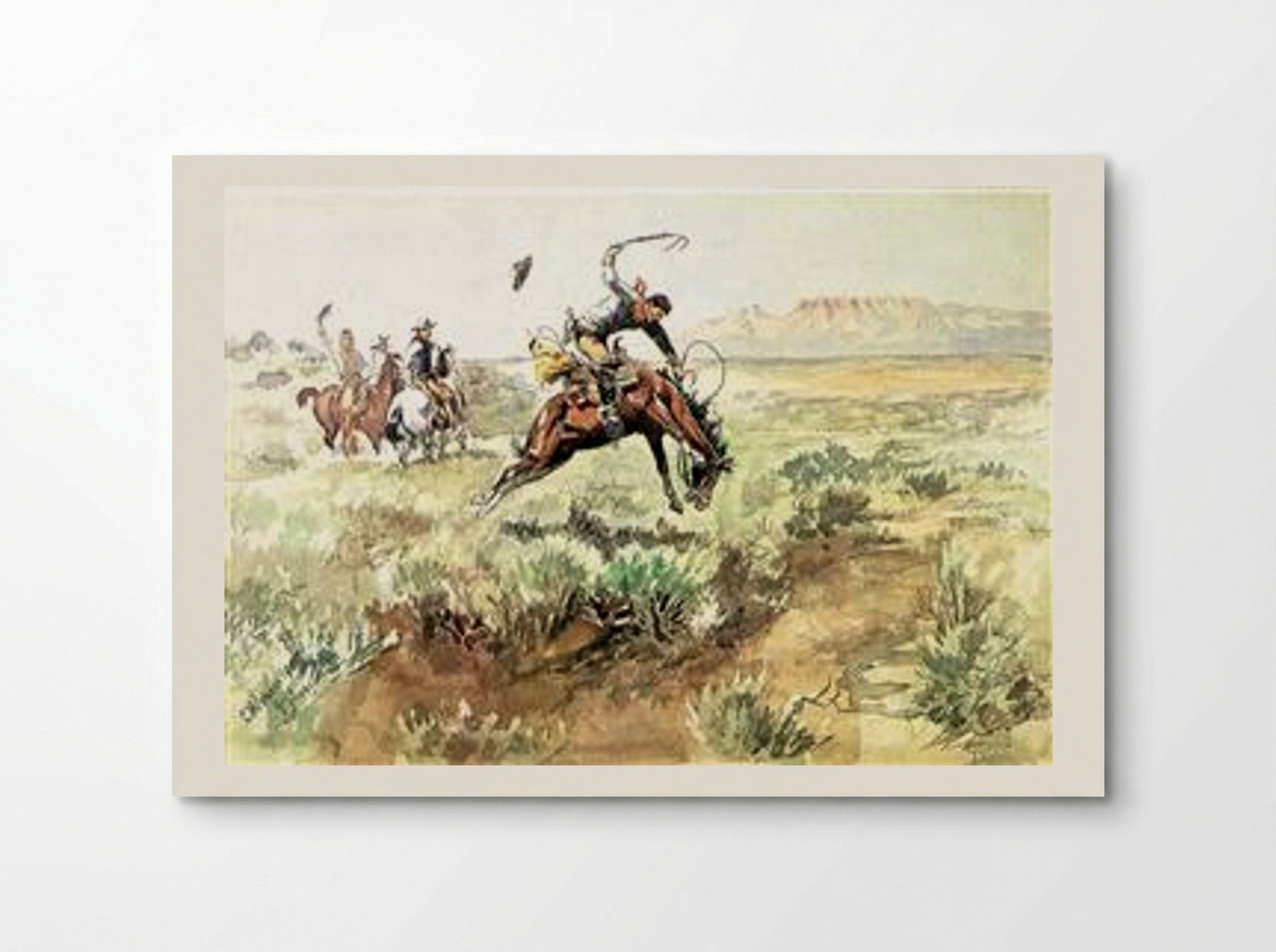 Bronco Busting - Charles M. Russell - Poster