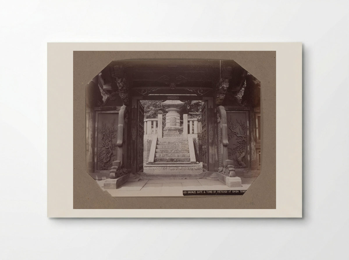 Bronze Gate and Tomb of Ietsugu at Zojo-ji Temple - Kusakabe Kimbei - Poster