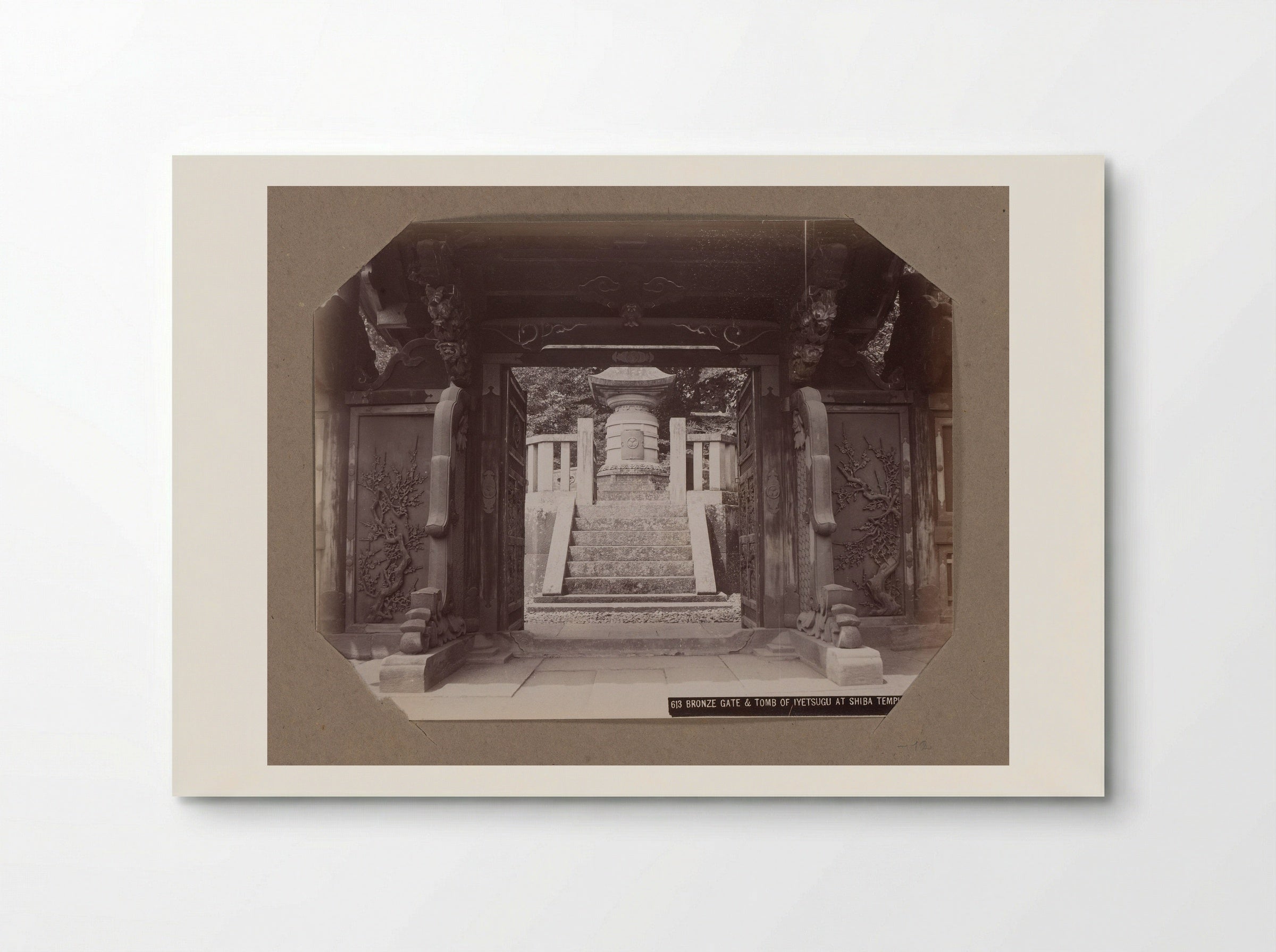 Bronze Gate and Tomb of Ietsugu at Zojo-ji Temple - Kusakabe Kimbei - Poster
