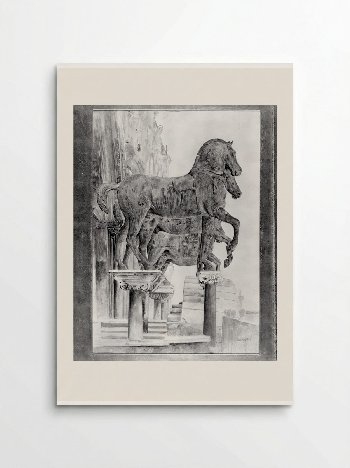 Bronze Horses, Piazza San Marco, Venice - Joseph Lindon Smith - Poster