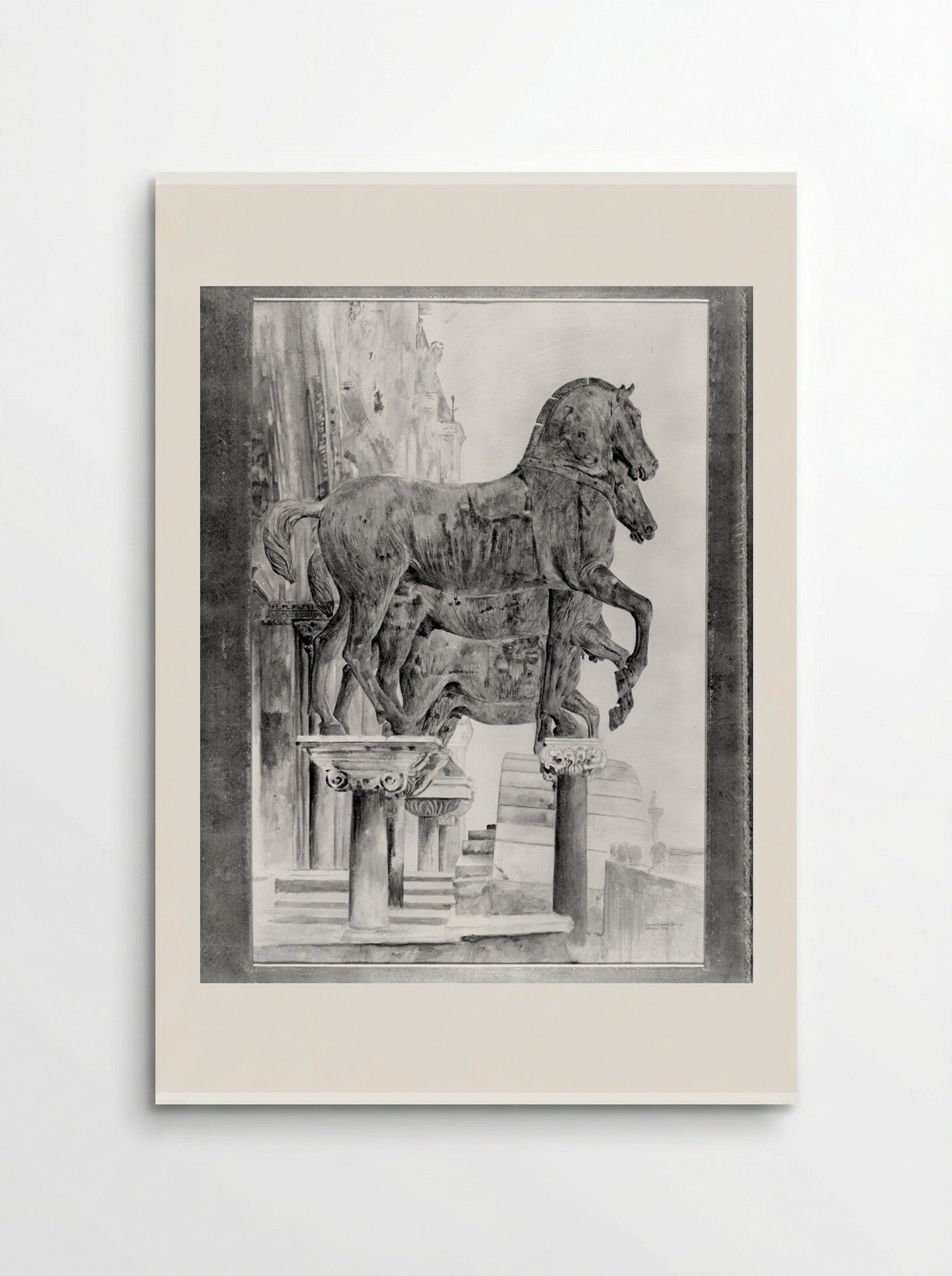 Bronze Horses, Piazza San Marco, Venice - Joseph Lindon Smith - Poster