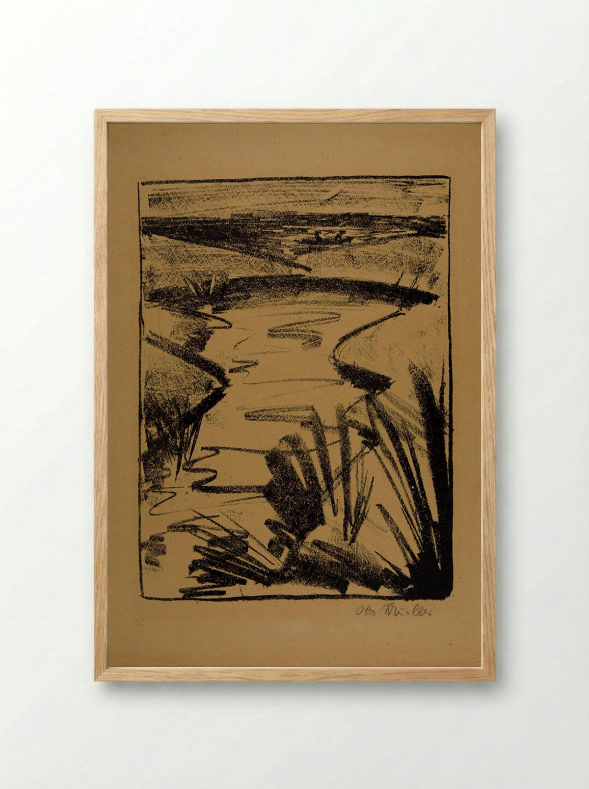 Brook - Otto Mueller - Framed Print Wood