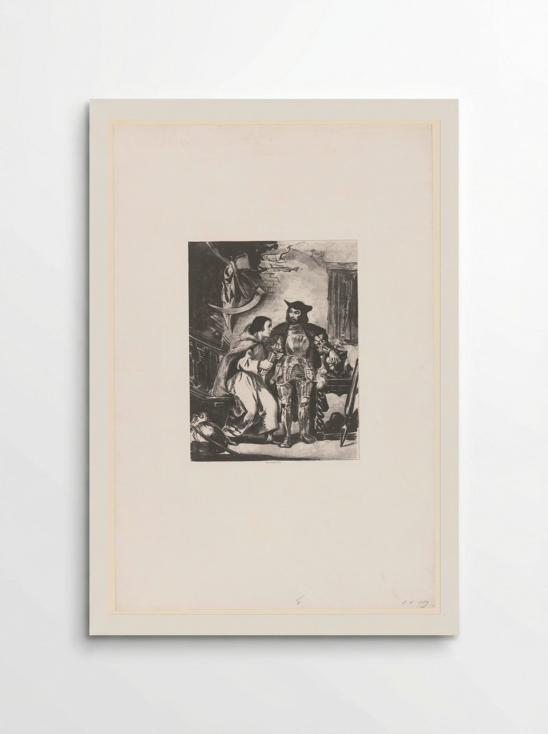 Brother Martin Fitting Götz with his Iron Hand - Eugène Delacroix - Poster