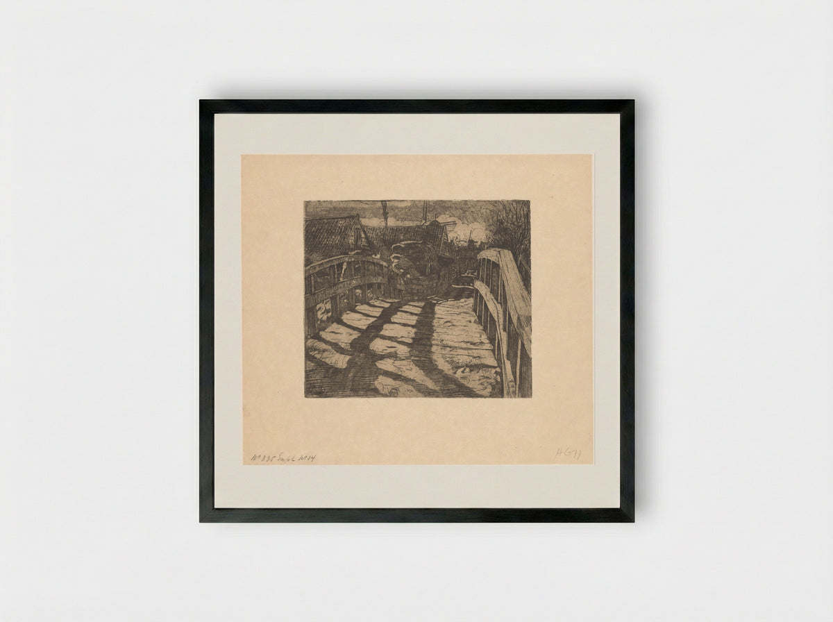 Brug in de Baarsjes in Amsterdam - Pieter Dupont - Framed Print Black