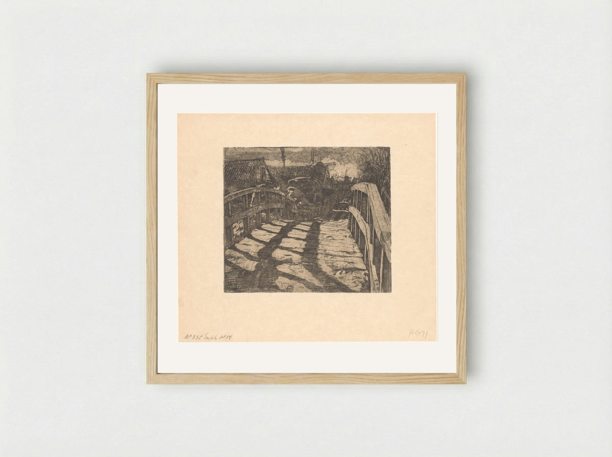 Brug in de Baarsjes in Amsterdam - Pieter Dupont - Framed Print Wood
