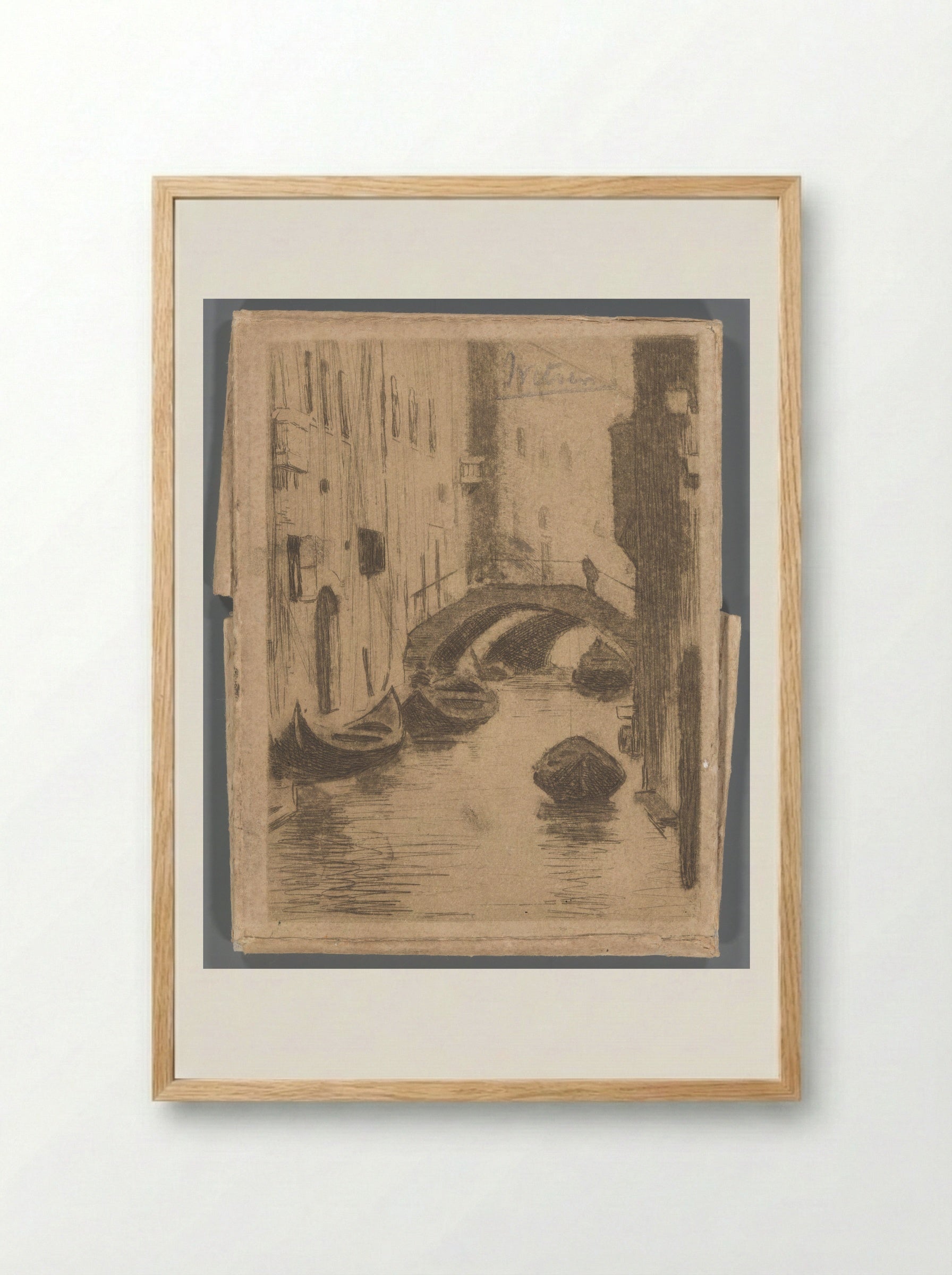 Brug over de Rio di San Toma, Venetië - Willem Witsen - Framed Print Wood