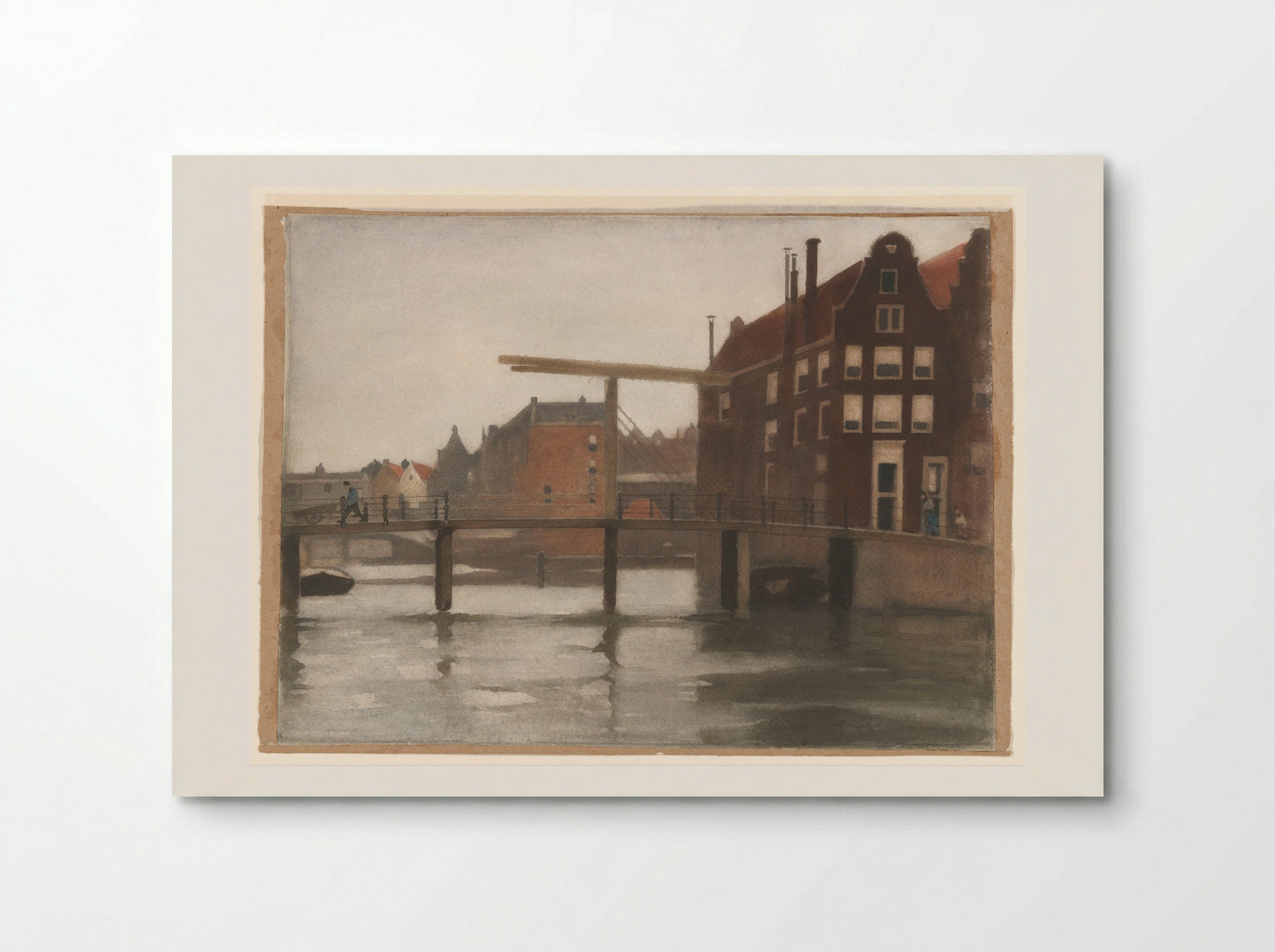 Brug tussen de eilanden Rapenburg en Uilenburg te Amsterdam - Willem Witsen - Poster