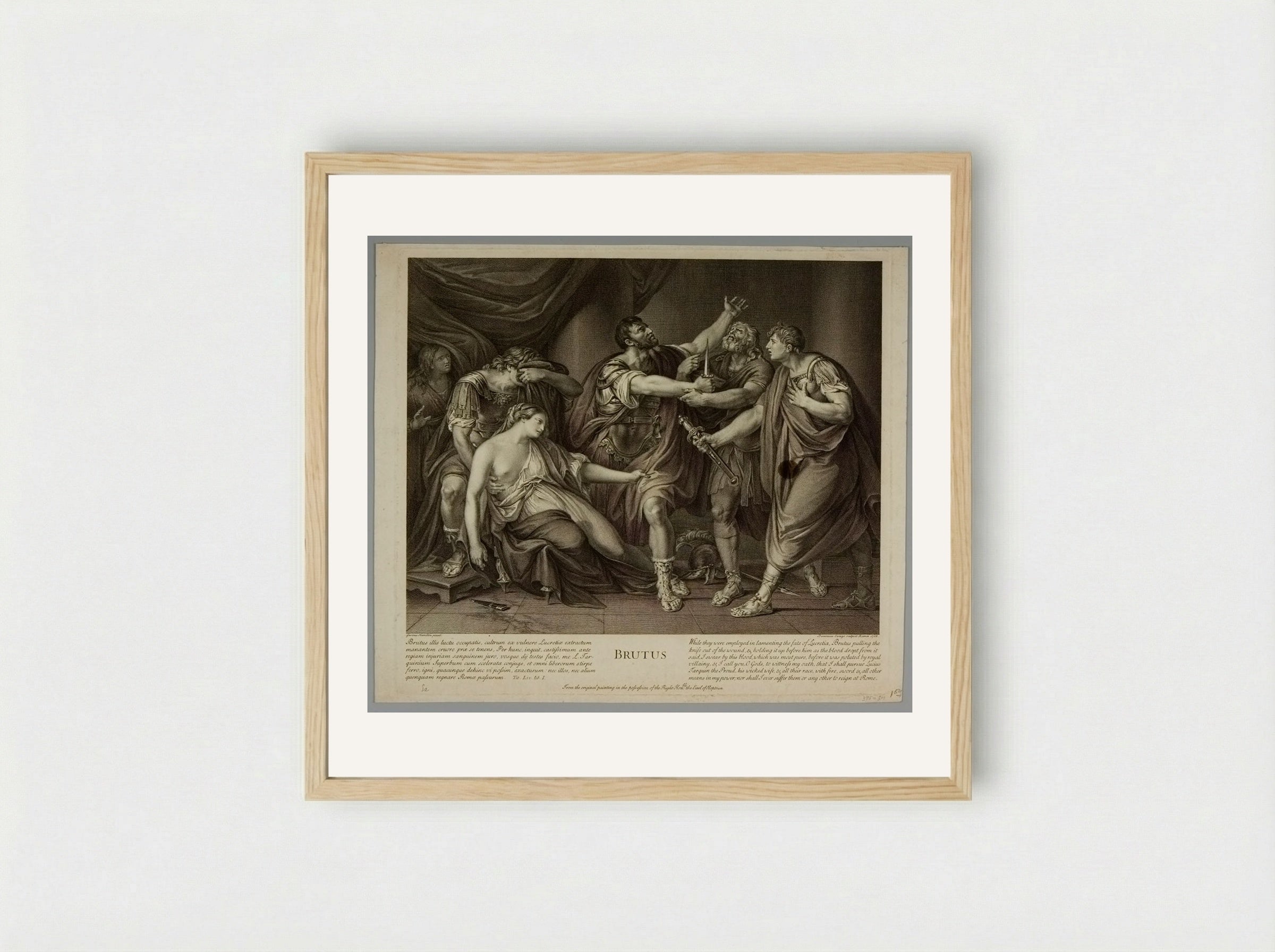Brutus - Domenico Cunego - Framed Print Wood