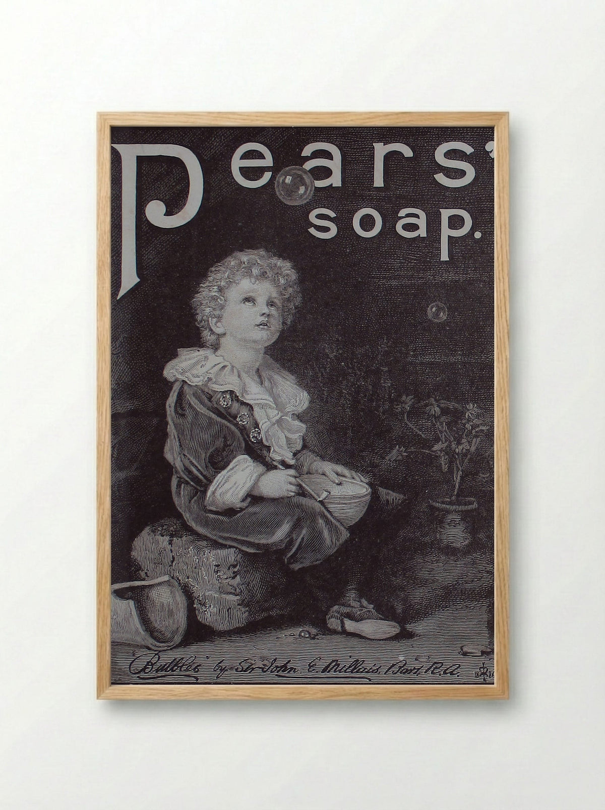 Bubbles - John Everett Millais - Framed Print Wood
