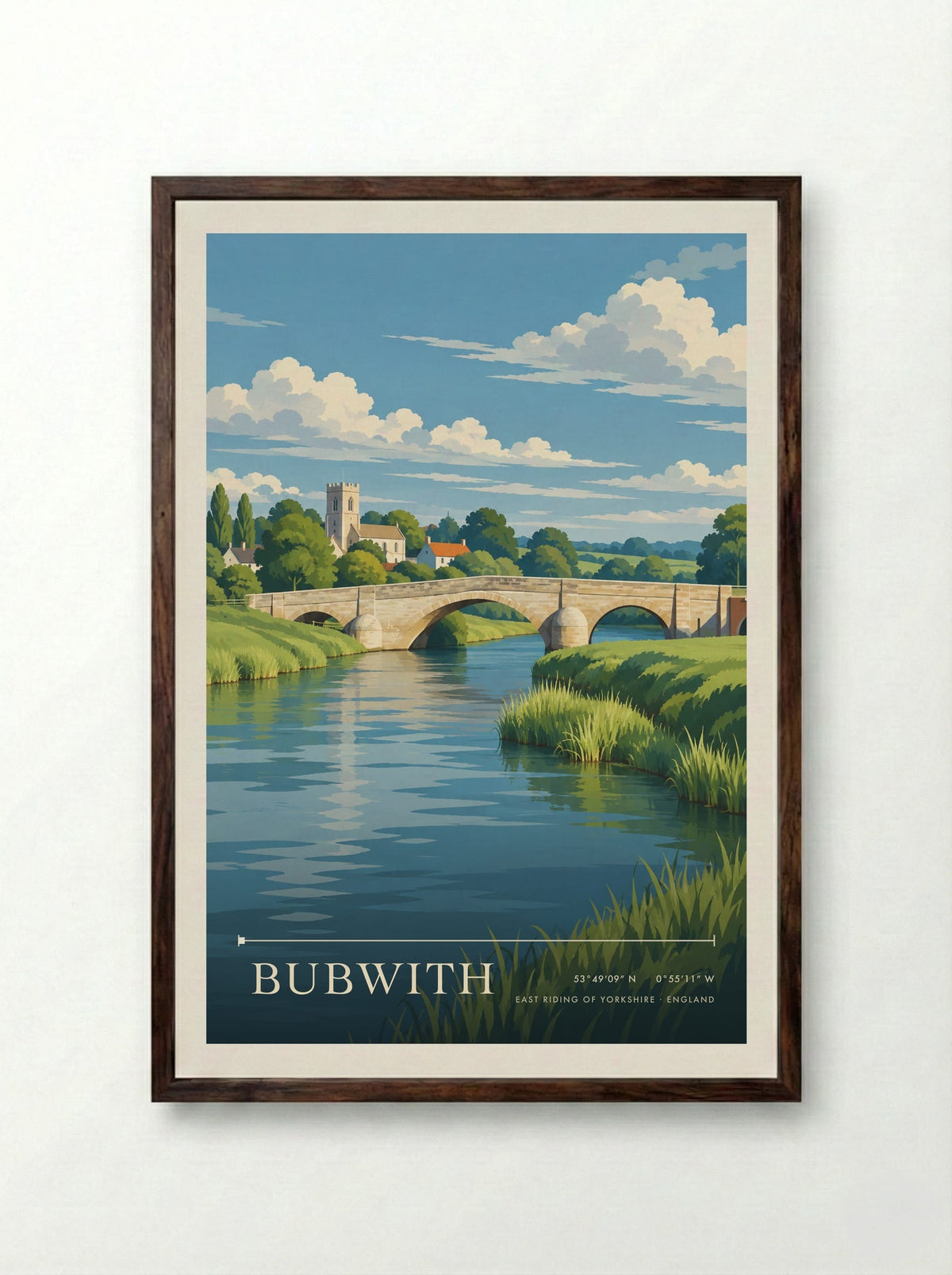 Bubwith, East Riding of Yorkshire | Travel Poster - Framed Print Dark Wood