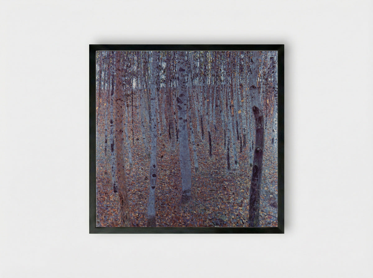 Buchenhain - Gustav Klimt - Framed Print Black