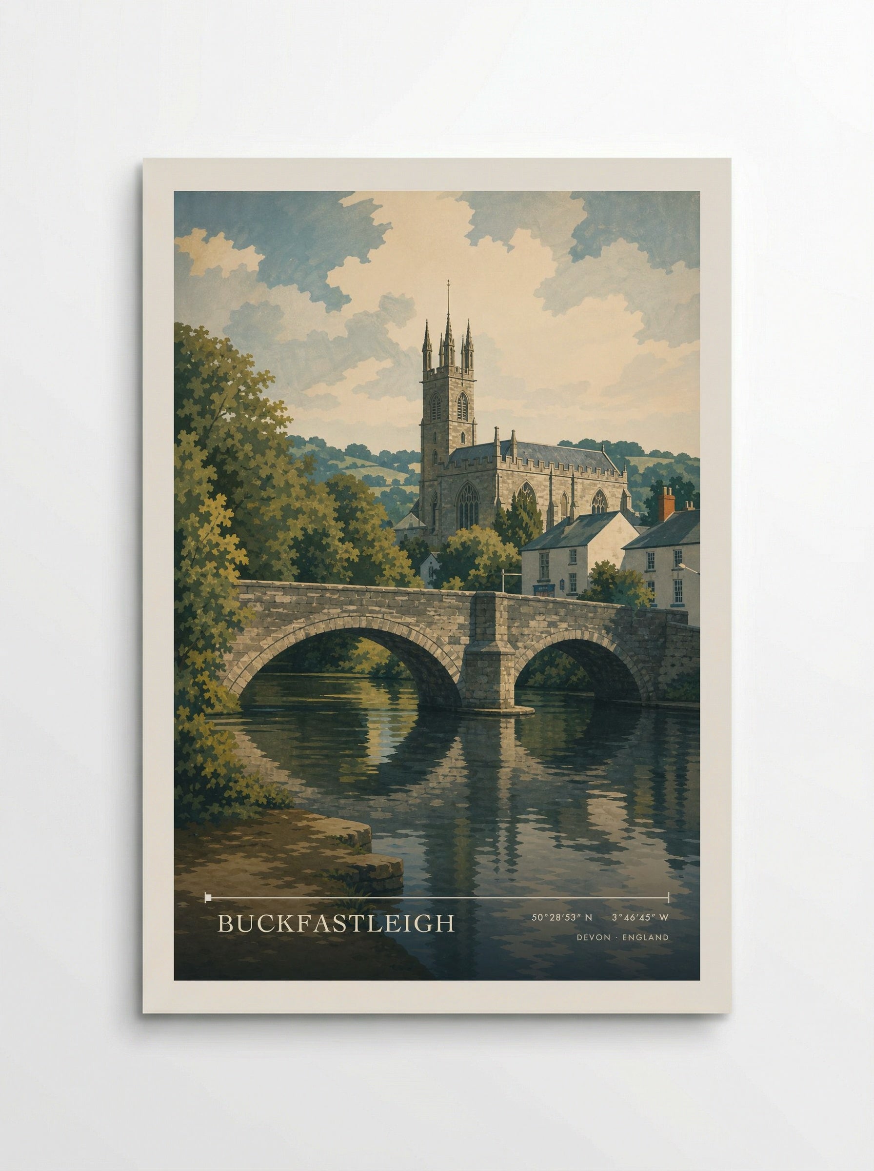 Buckfastleigh Devon England Travel Poster - Poster