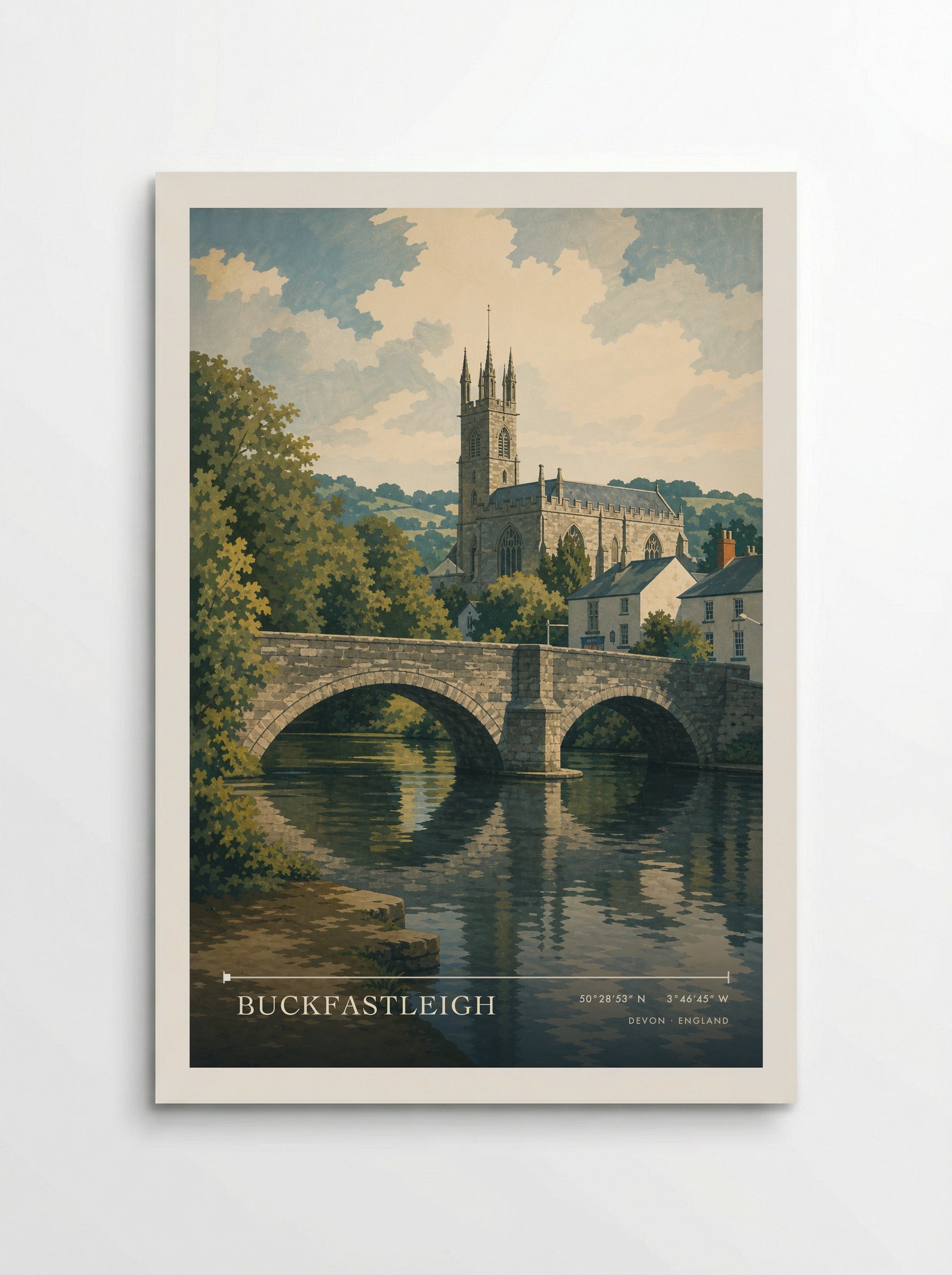 Buckfastleigh Devon England Travel Poster - Poster