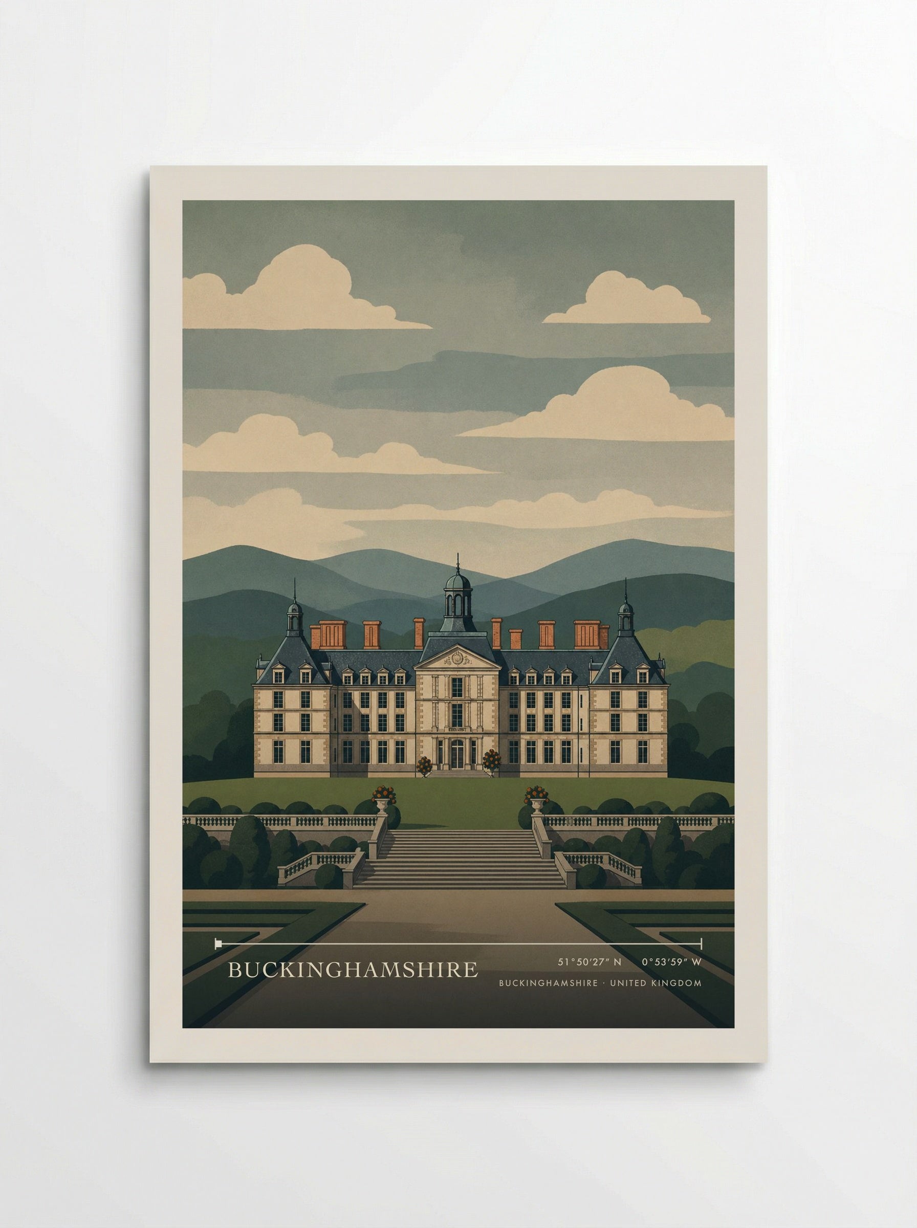 Buckinghamshire United Kingdom Travel Poster - Poster