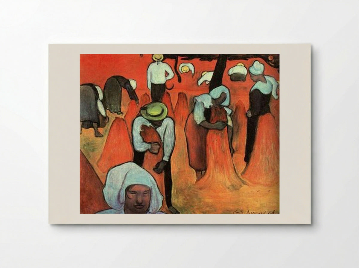 Buckwheat Harvesters at Pont Aven - Emile Bernard - Poster